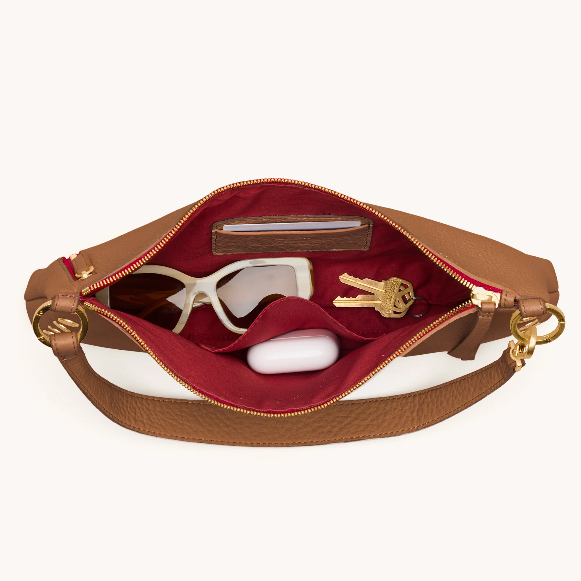 Kyle | Mahogany Pebble/Brushed Gold Red Zip | Med - Image 10