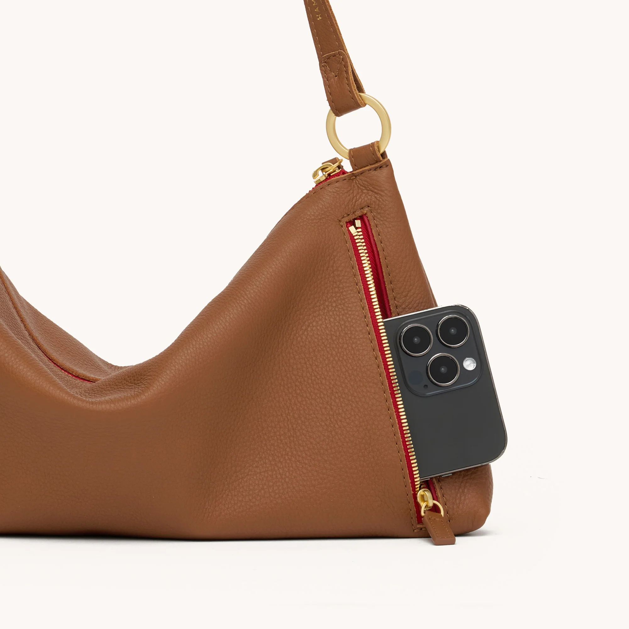 Kyle | Mahogany Pebble/Brushed Gold Red Zip | Med - Image 6