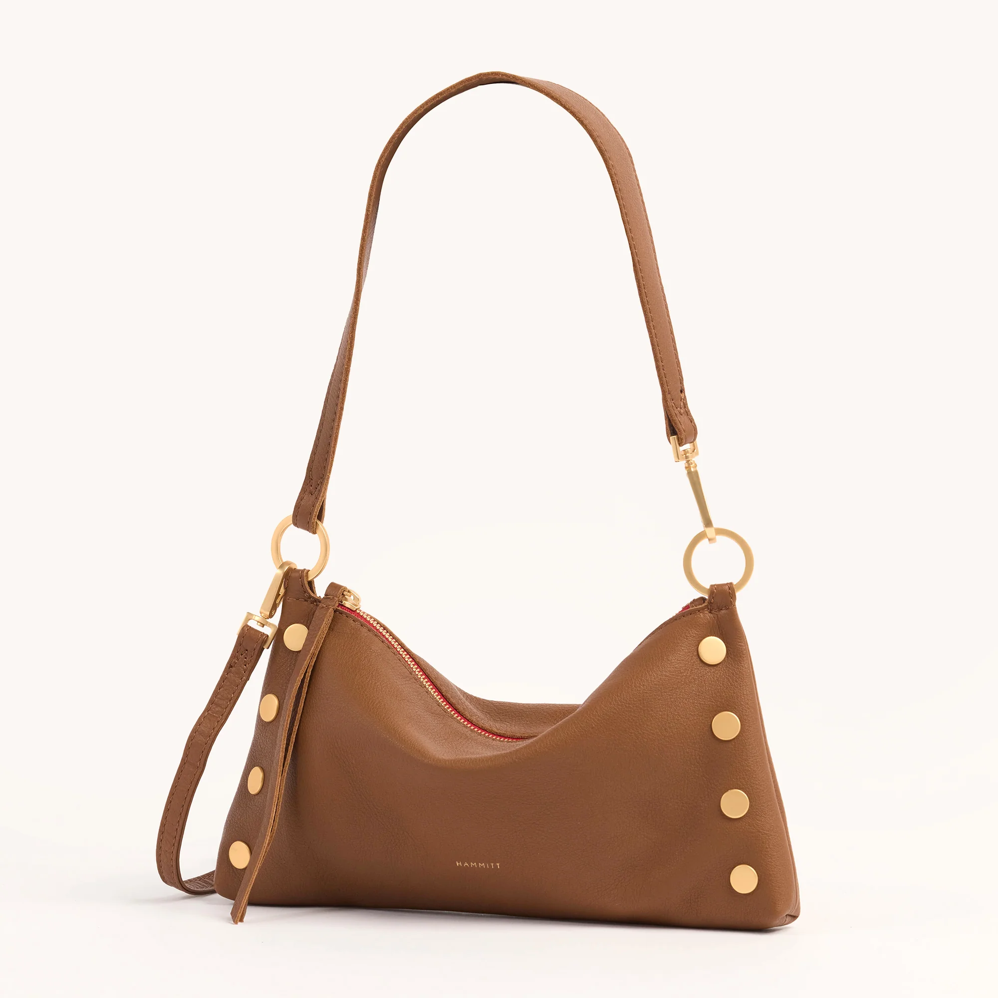 Kyle | Mahogany Pebble/Brushed Gold Red Zip | Sml - Image 4