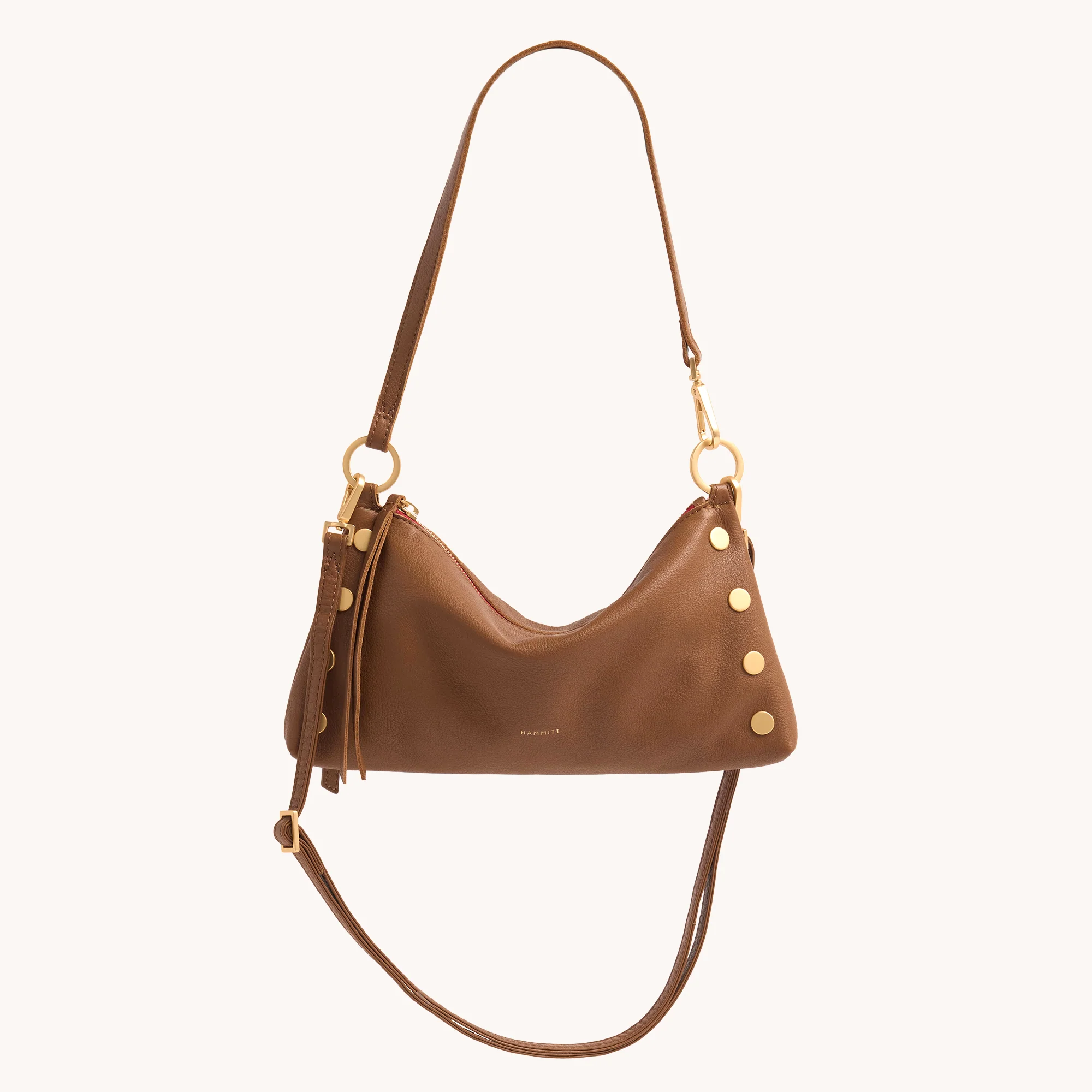 Kyle | Mahogany Pebble/Brushed Gold Red Zip | Sml - Image 5