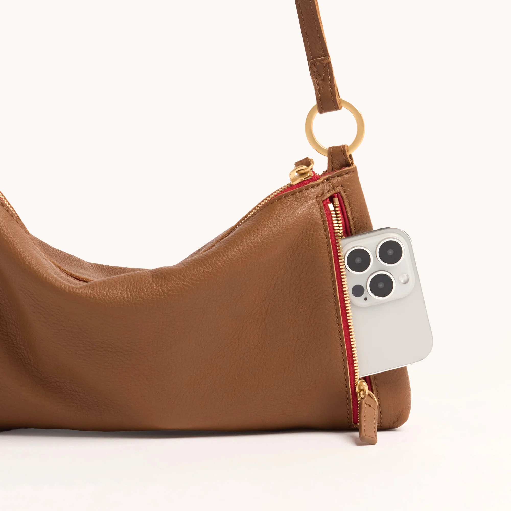 Kyle | Mahogany Pebble/Brushed Gold Red Zip | Sml - Image 7
