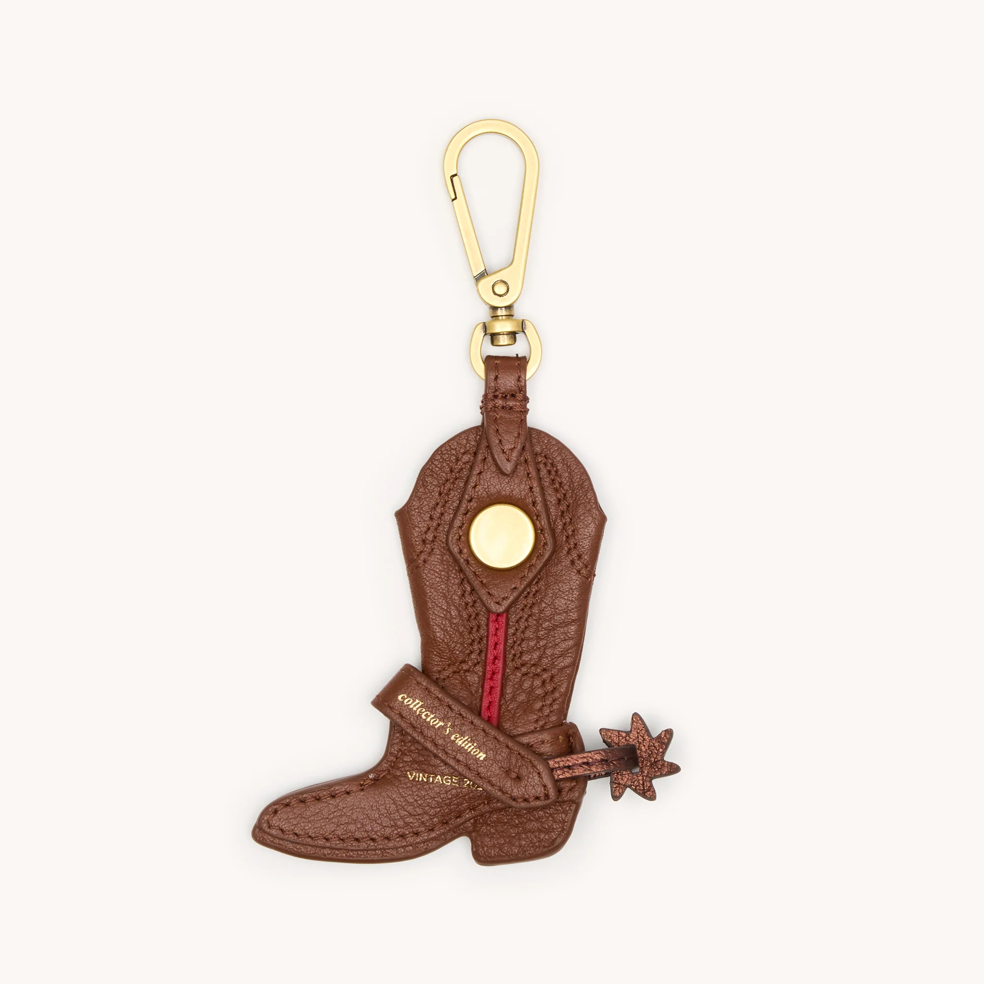 Lauri Boot Charm | Chocolate Diamond Pebble/Antique Gold - Image 3