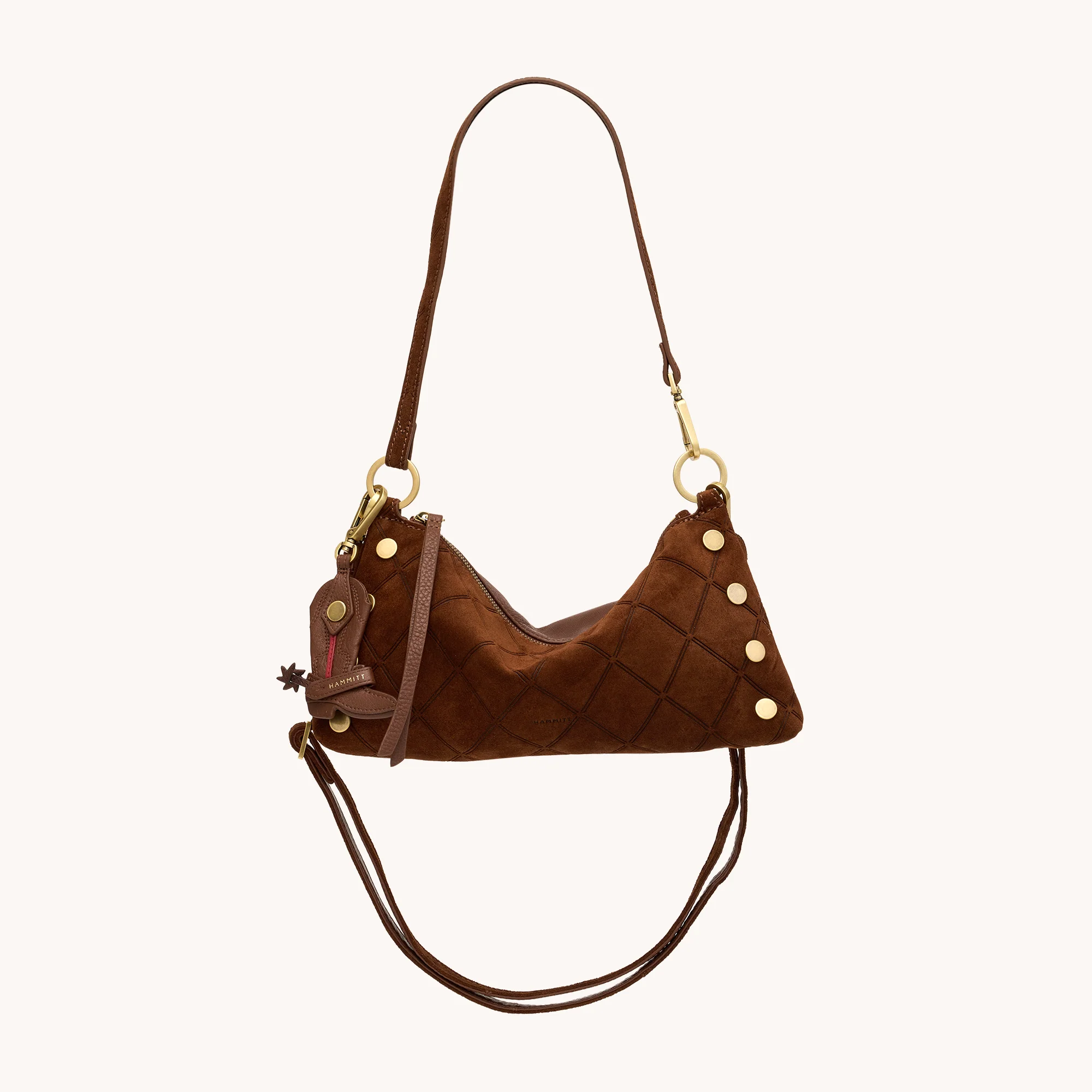 Lauri Boot Charm | Chocolate Diamond Pebble/Antique Gold - Image 5