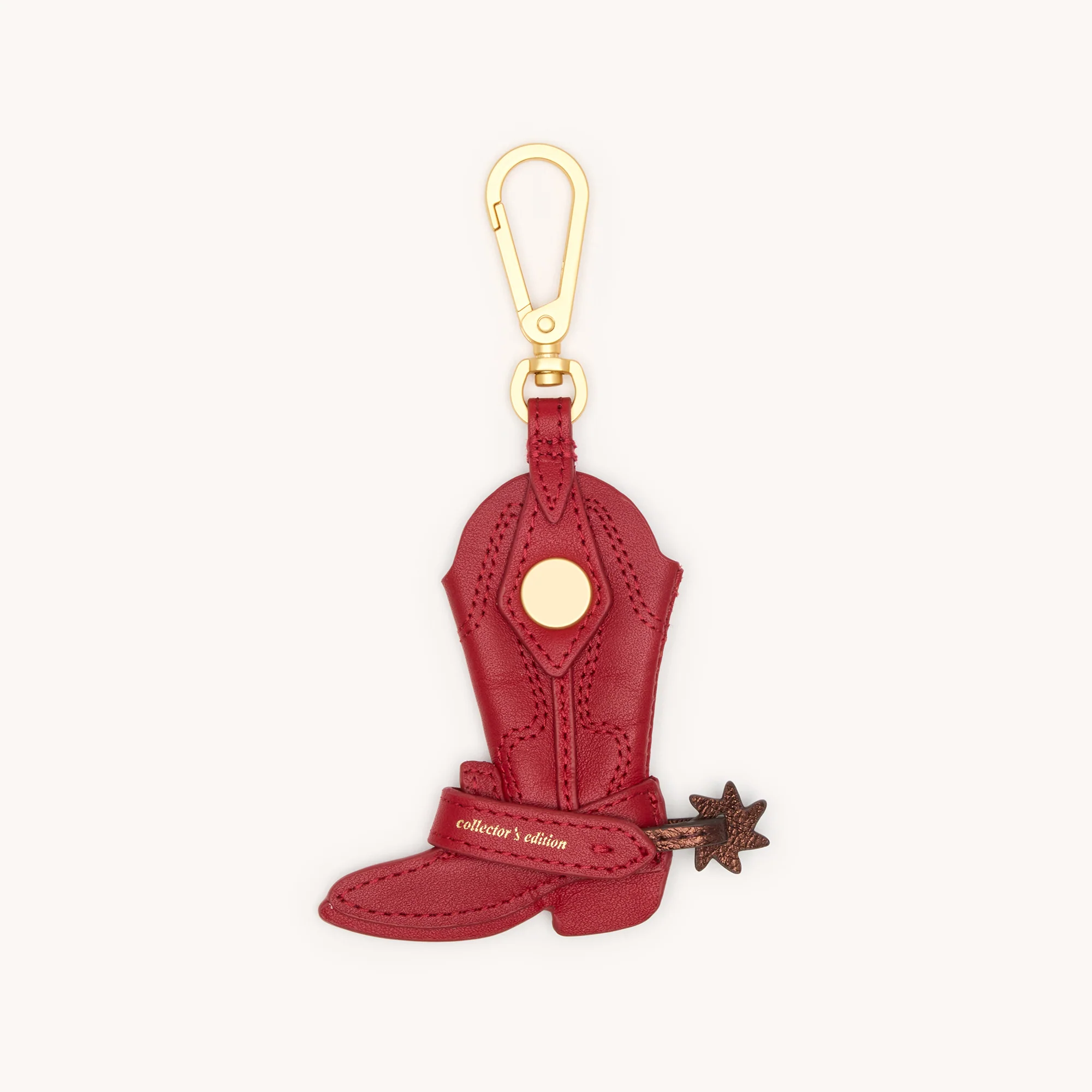 Lauri Boot Charm | Red Flare/Brushed Gold - Image 3