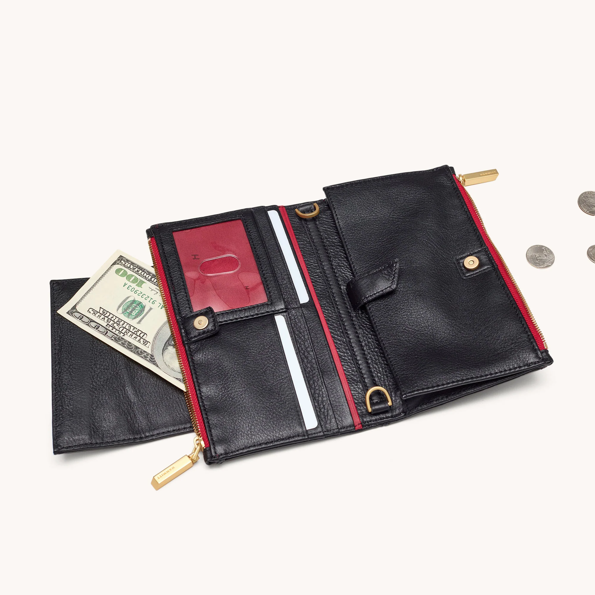 Levy | Black/Brushed Gold Red Zip - Image 10