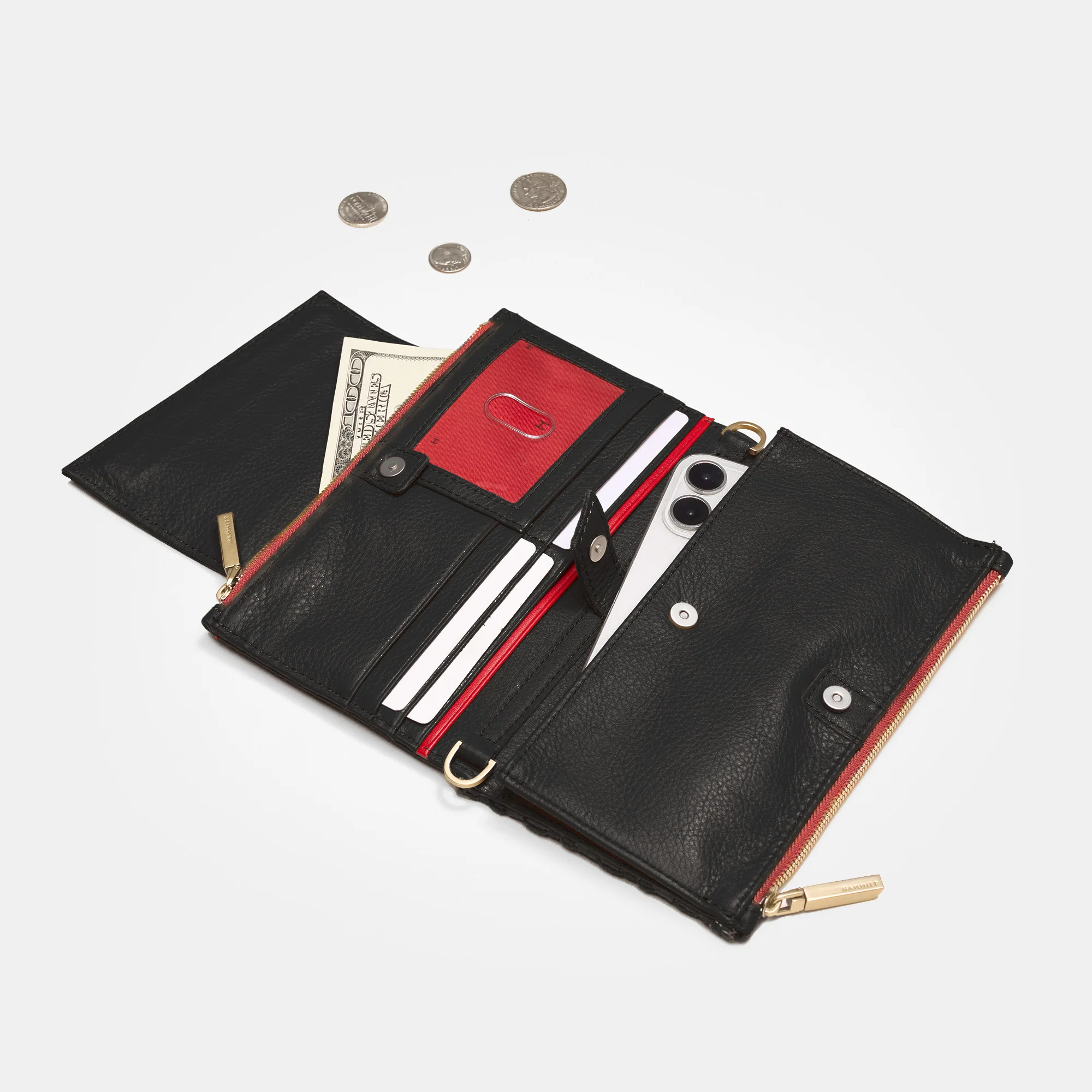 Levy | Black/Brushed Gold Red Zip - Image 11