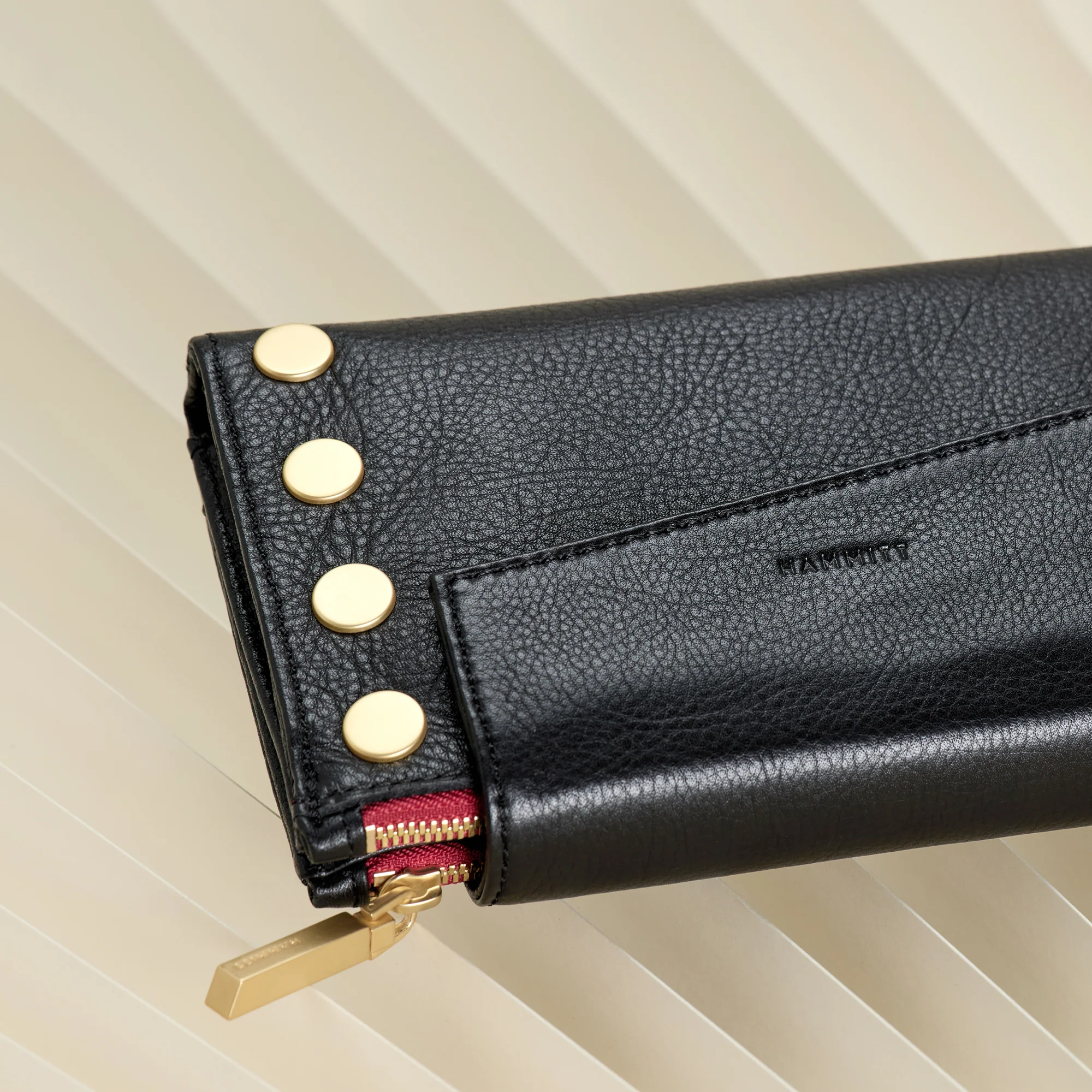 Levy | Black/Brushed Gold Red Zip - Image 7