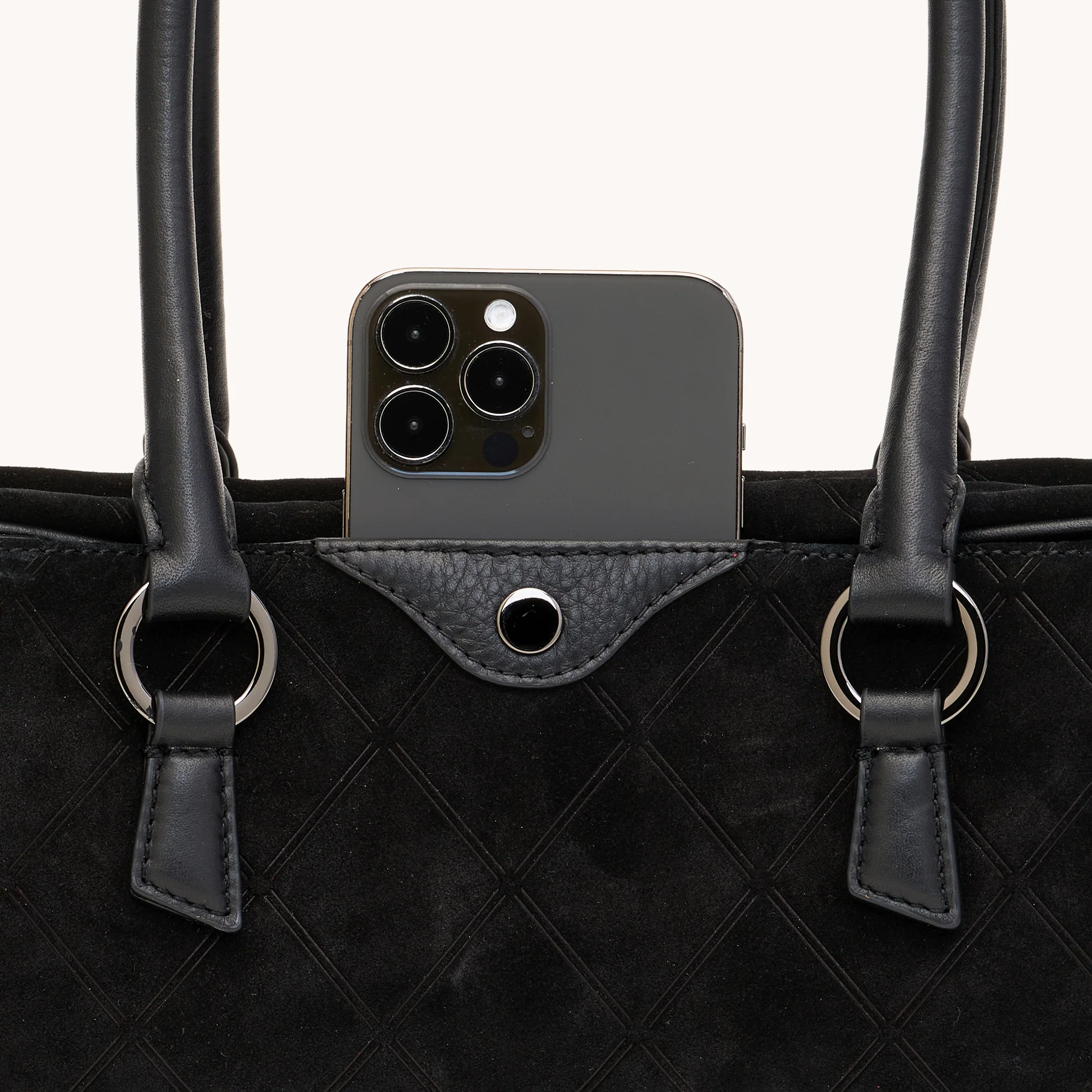 Meredith | Noir Diamond Suede/Gunmetal | Sml - Image 5
