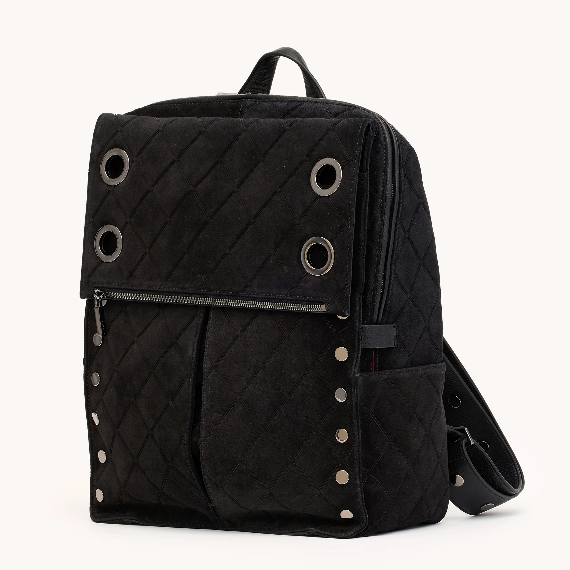 Montana Backpack | Noir Diamond Suede/Gunmetal | XL - Image 5