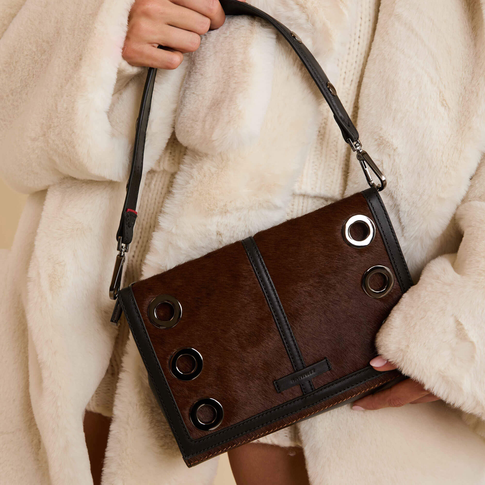 Montana Clutch | Calf Hair/Gunmetal | Sml - Image 3
