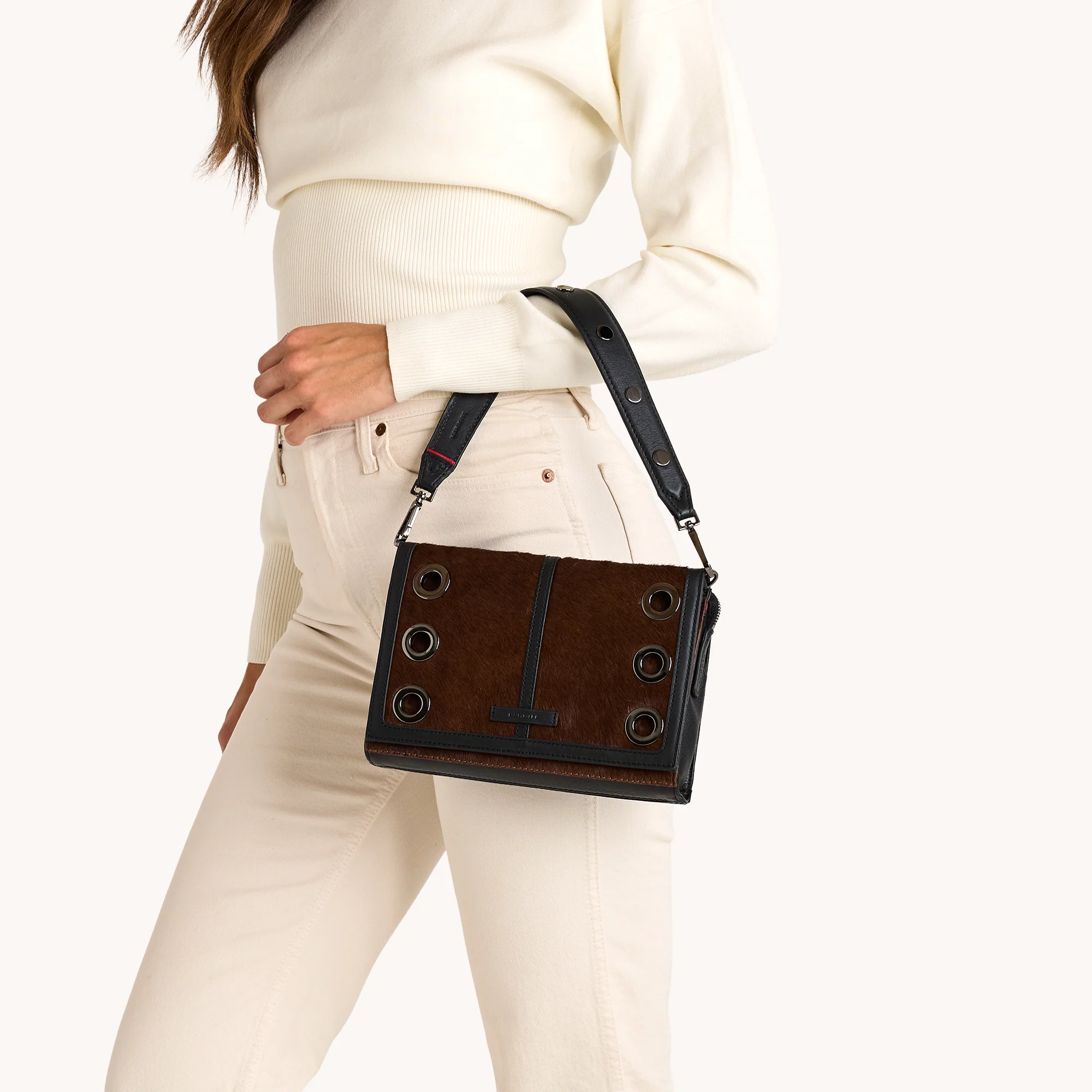 Montana Clutch | Calf Hair/Gunmetal | Sml - Image 4