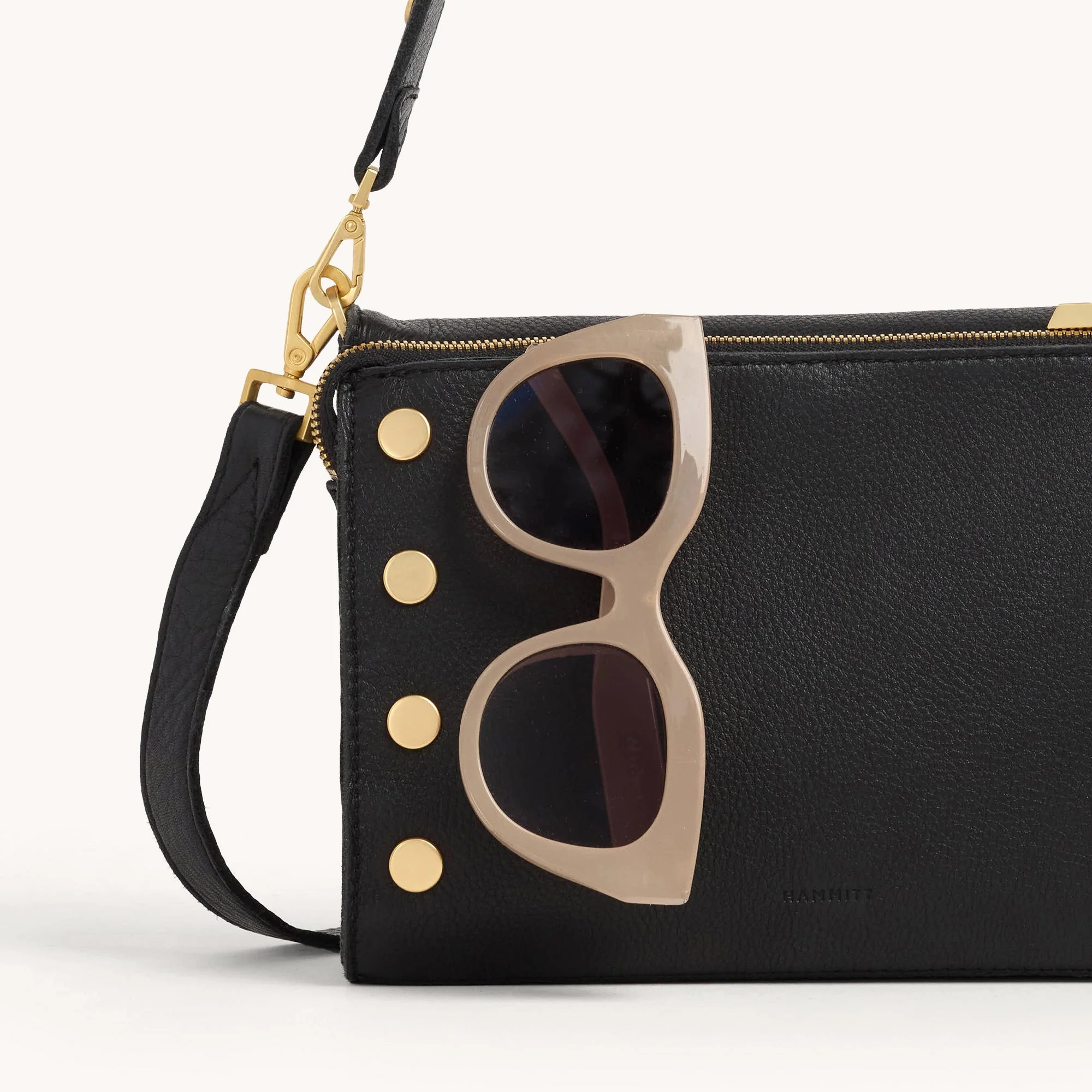 Montana Clutch | Black/Brushed Gold | Sml - Image 4