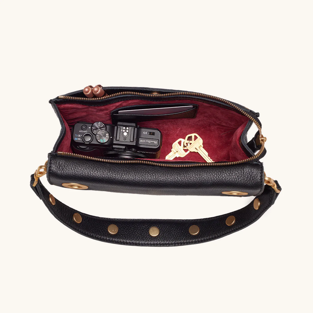 Montana Clutch | Black/Brushed Gold | Sml - Image 9