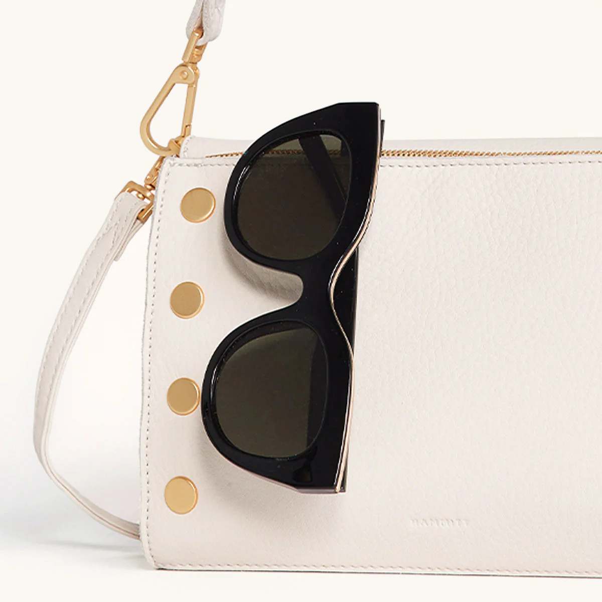 Montana Clutch | Calla Lily White/Brushed Gold | Sml - Image 4