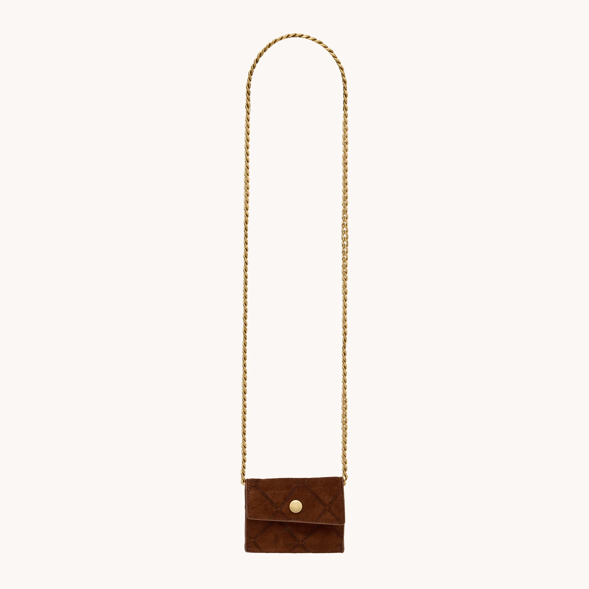 Montana Pendant | Chocolate Diamond Suede/Antique Gold - Image 5