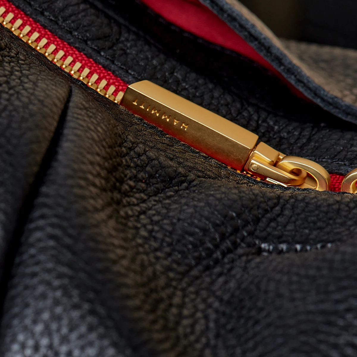 Morgan | Black/Brushed Gold Red Zip - Image 4
