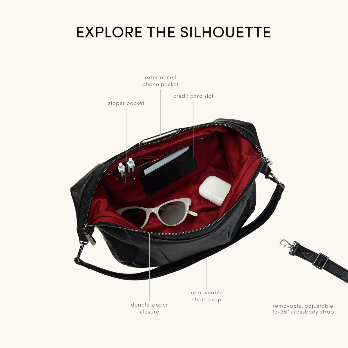 Morgan | Black/Brushed Gold Red Zip - Image 7