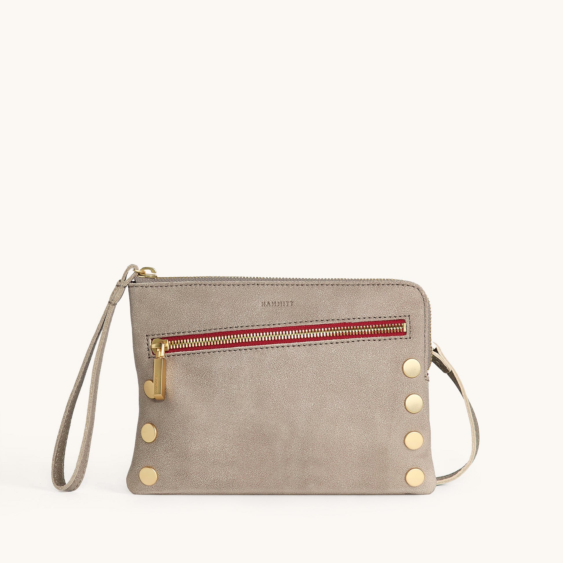 Nash Small | Pewter/Brushed Gold Red Zip - Image 3
