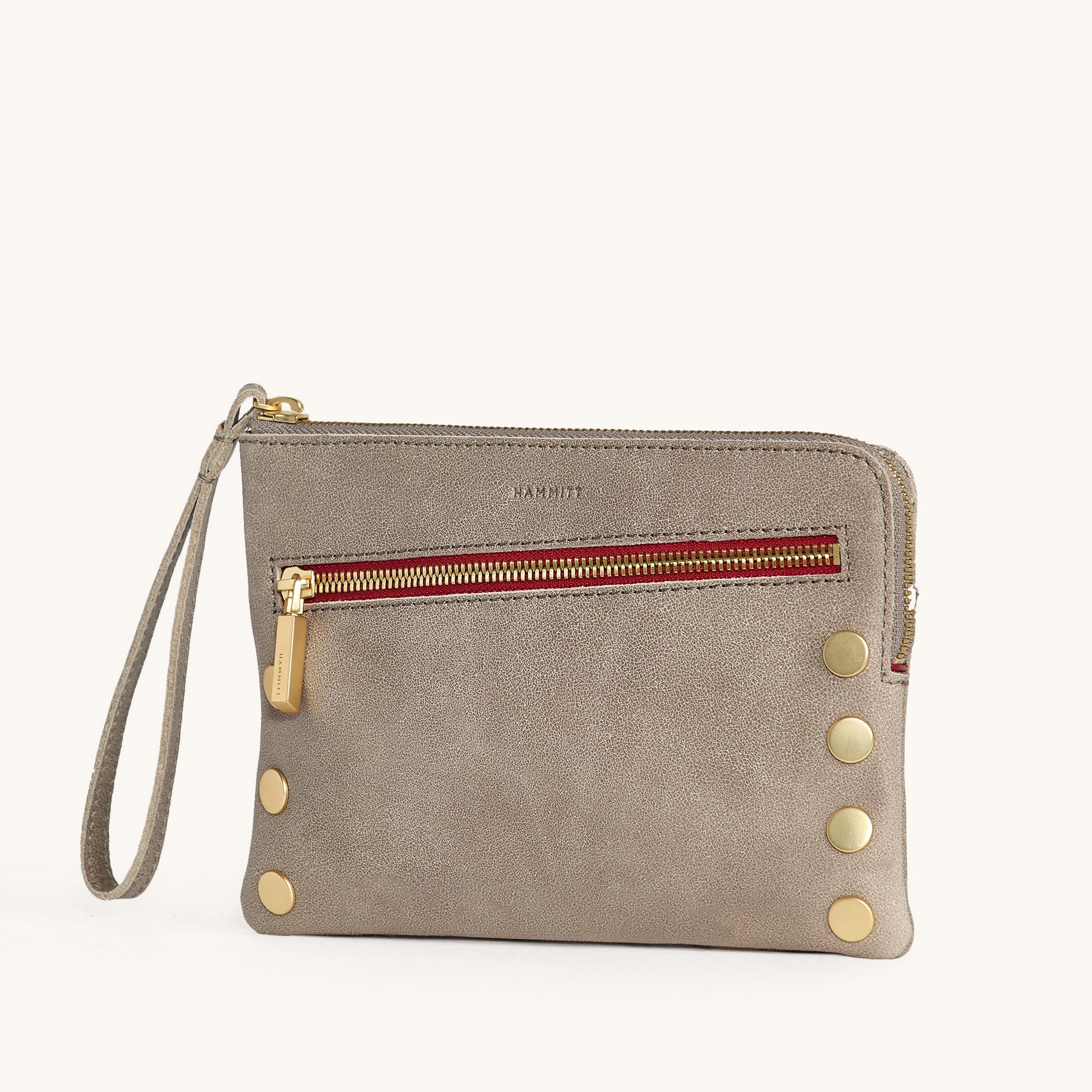 Nash Small | Pewter/Brushed Gold Red Zip - Image 4