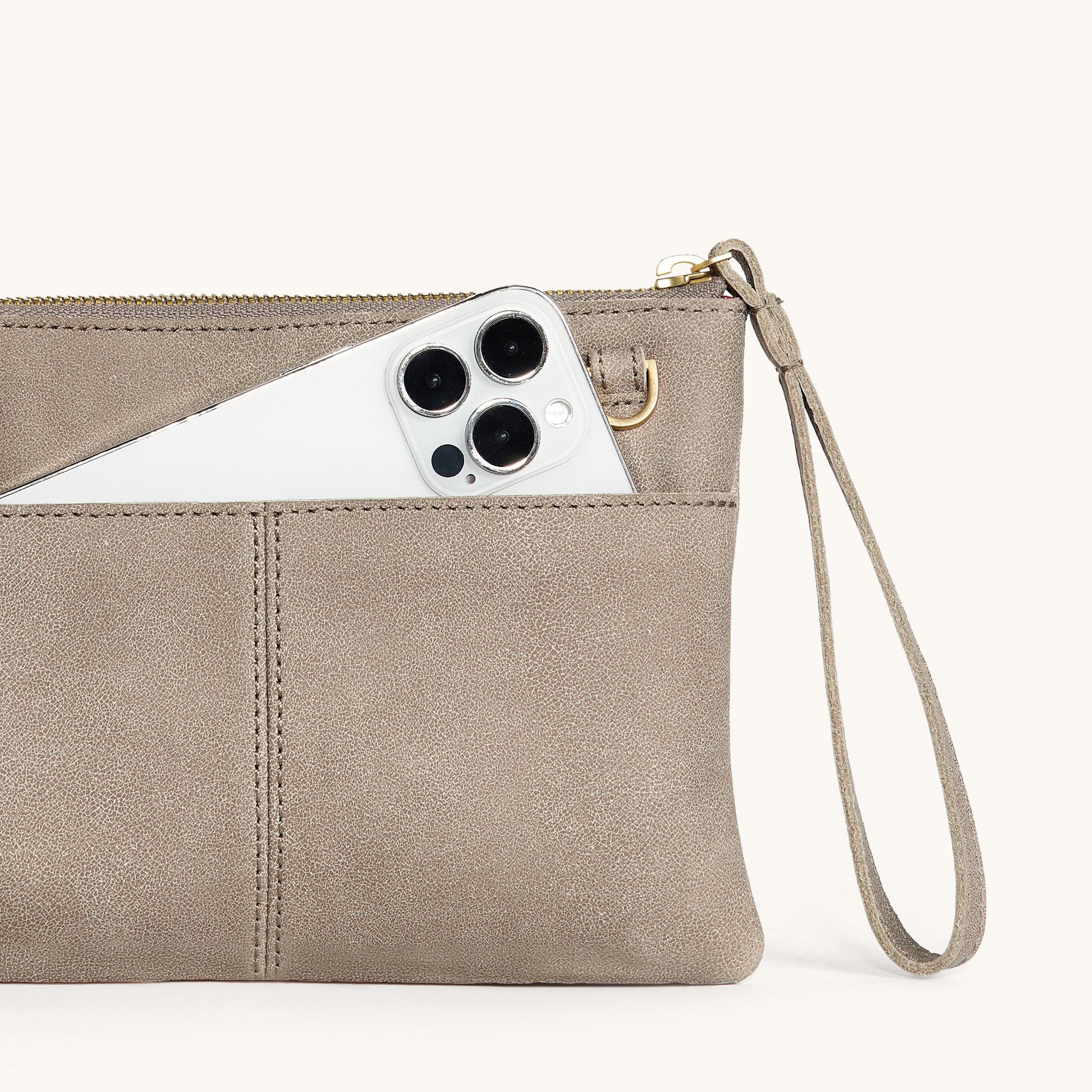 Nash Small | Pewter/Brushed Gold Red Zip - Image 6