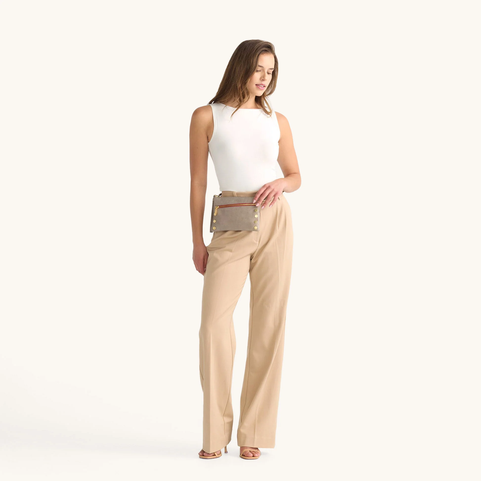 Nash Small | Pewter/Brushed Gold Red Zip - Image 8