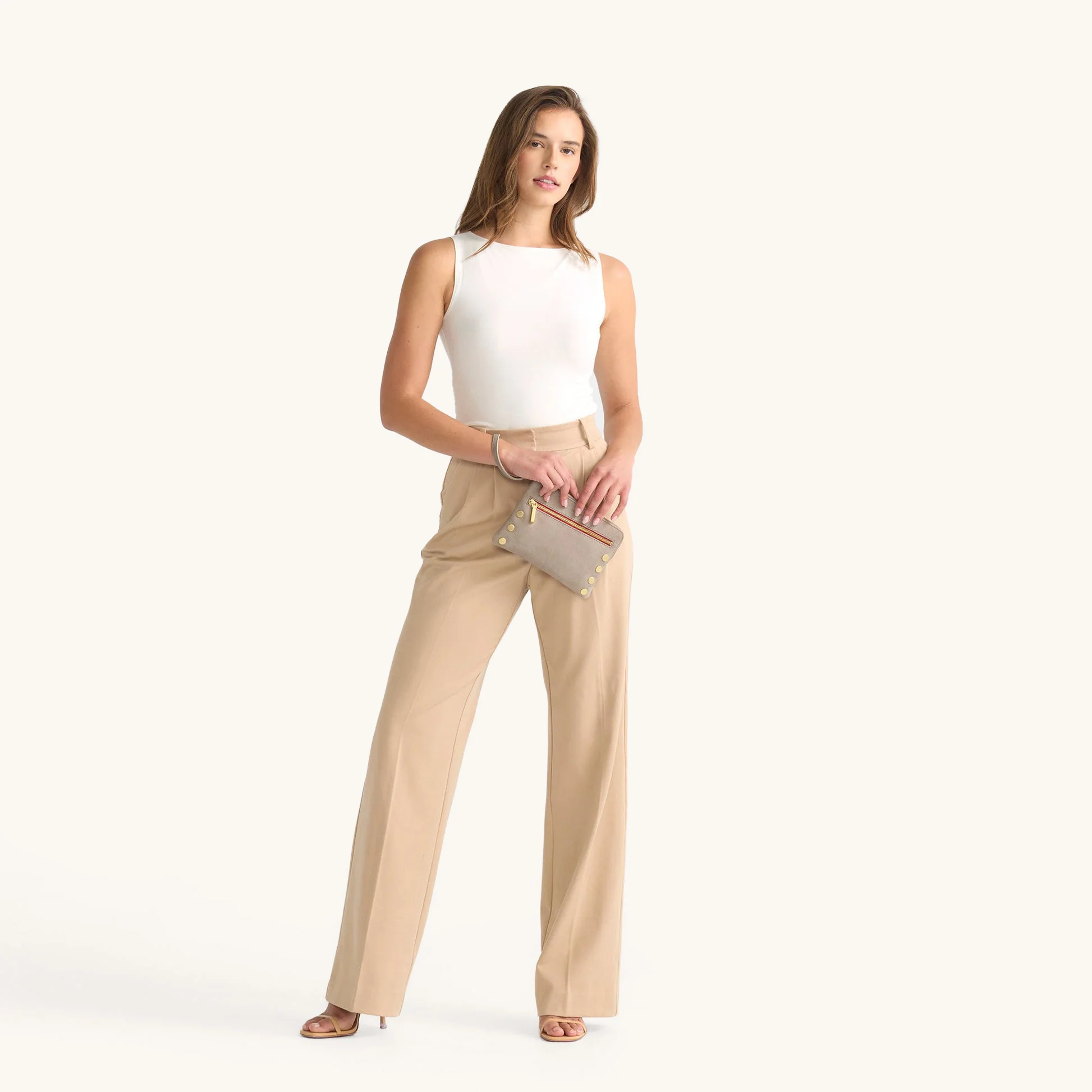Nash Small | Pewter/Brushed Gold Red Zip - Image 9