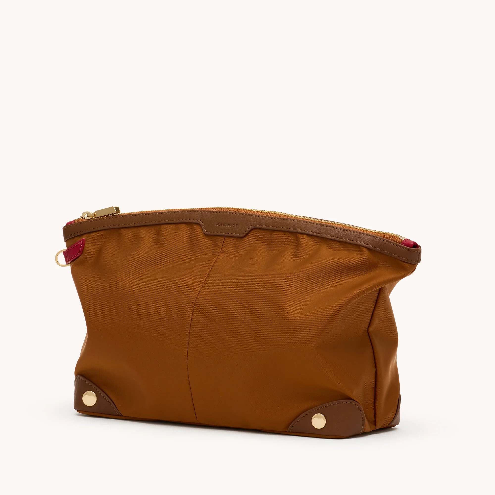 Nicky Cosmetic Pouch | Amber Nylon/Gold | Lrg - Image 4