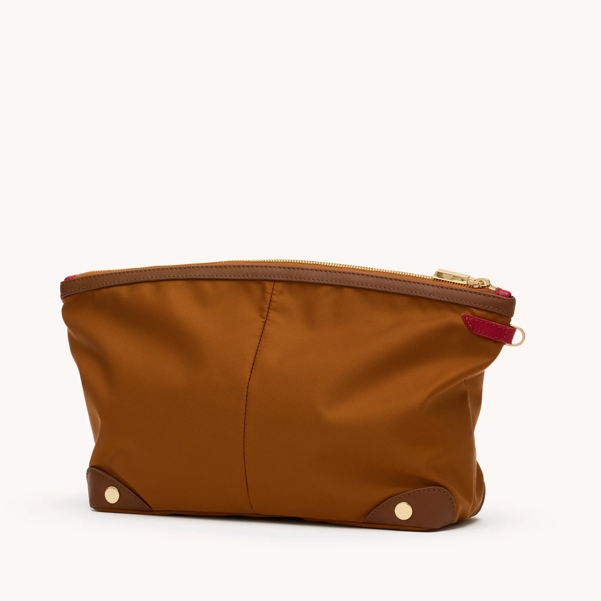 Nicky Cosmetic Pouch | Amber Nylon/Gold | Lrg - Image 5