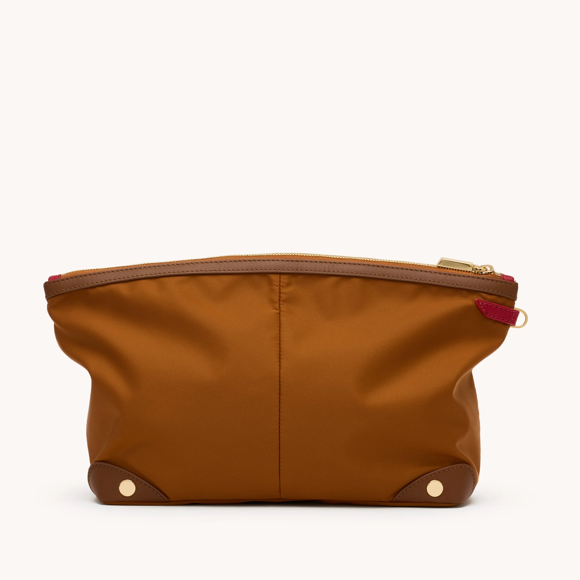 Nicky Cosmetic Pouch | Amber Nylon/Gold | Lrg - Image 6