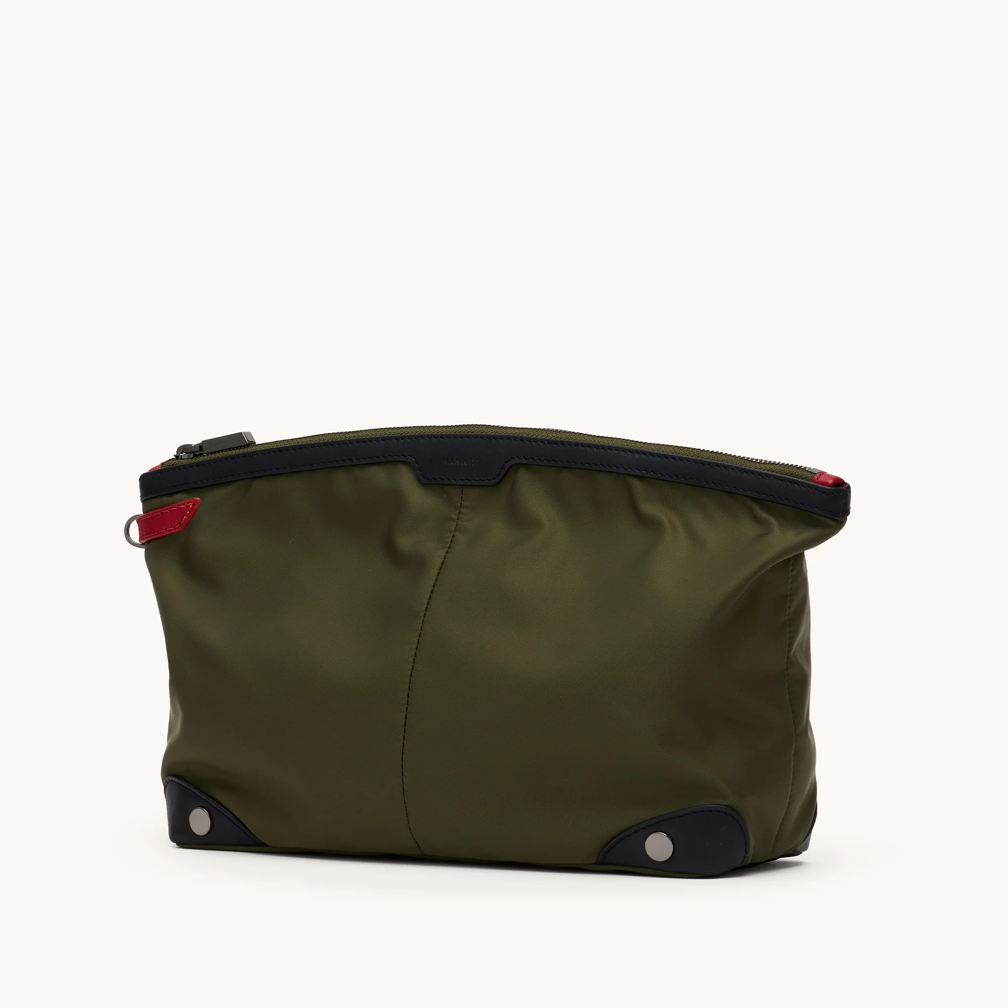 Nicky Cosmetic Pouch | Jade Nylon/Gunmetal | Lrg - Image 4