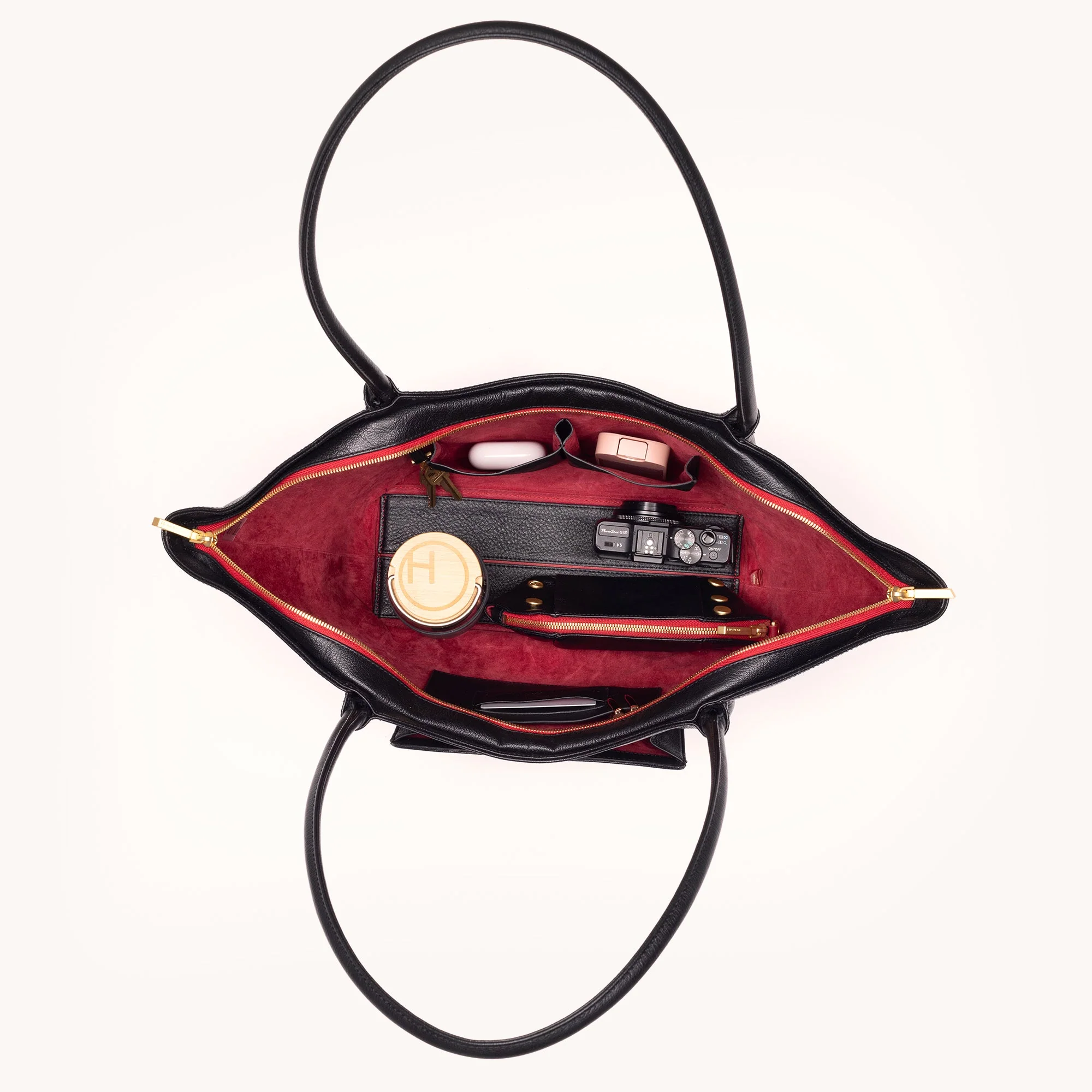 Paul | Black Press/Brushed Gold Red Zip | Lrg - Image 8