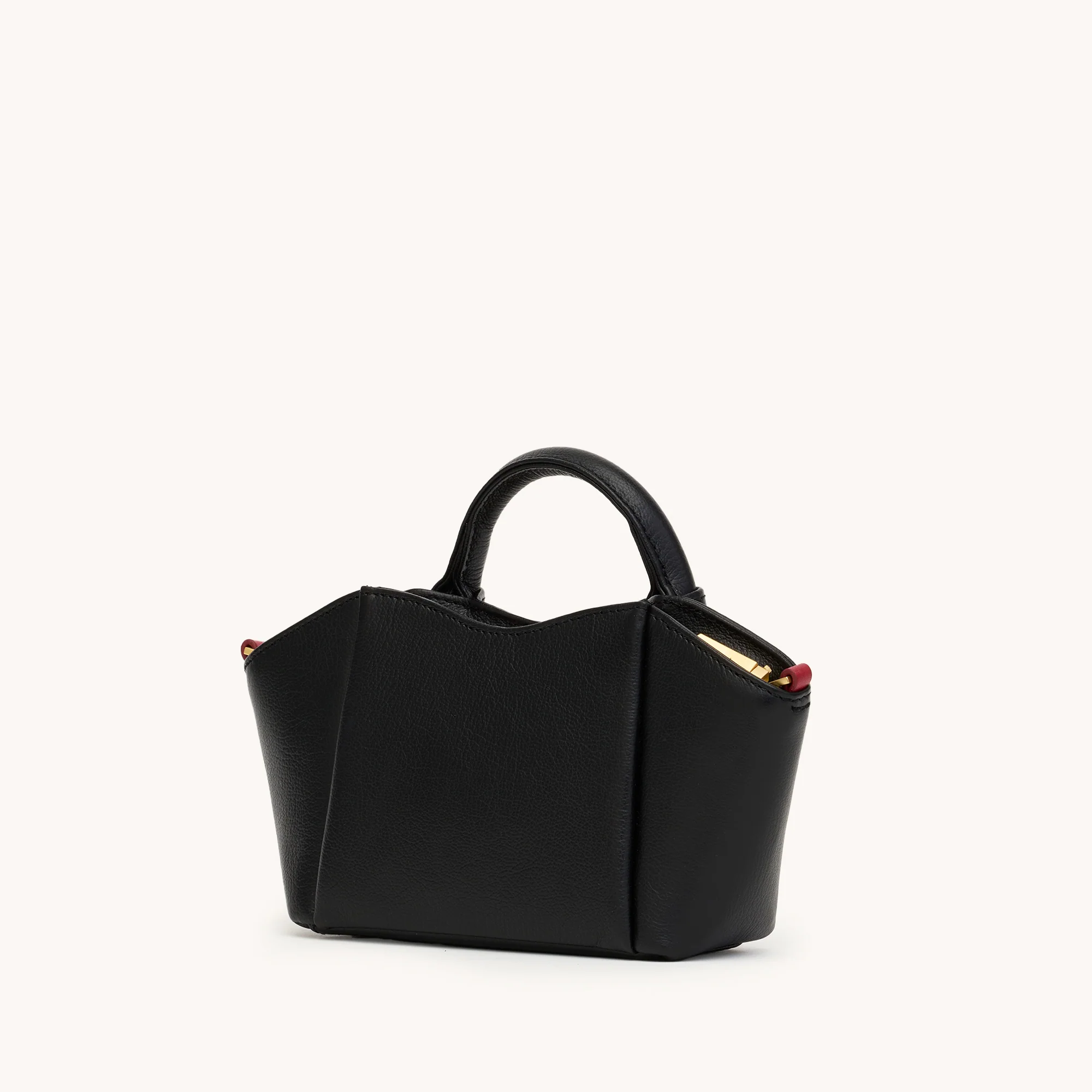 Paul | Black Press/Brushed Gold Red Zip | Mini - Image 7