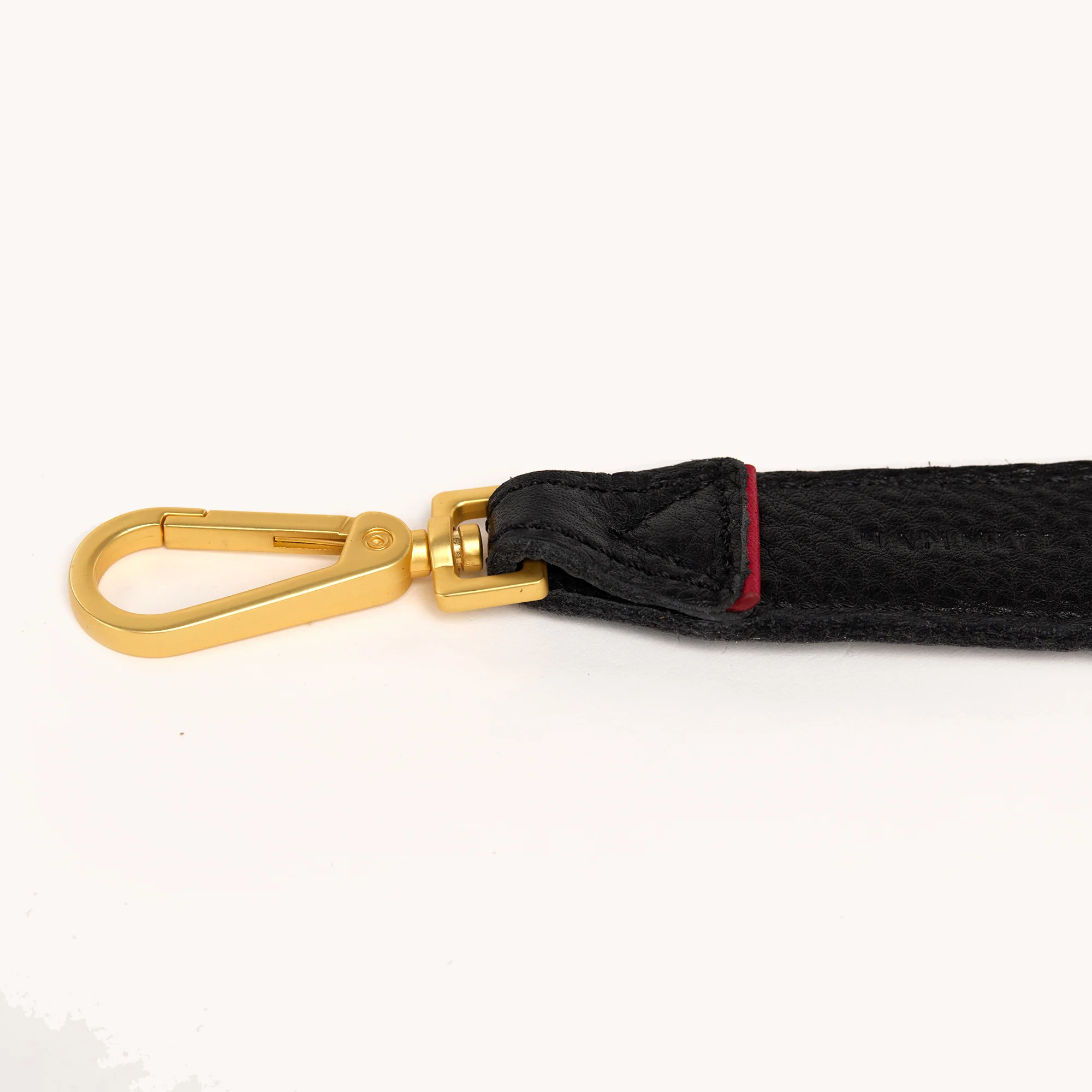 Riveted Shoulder Strap | Black Pebbled/Brushed Gold - Image 6