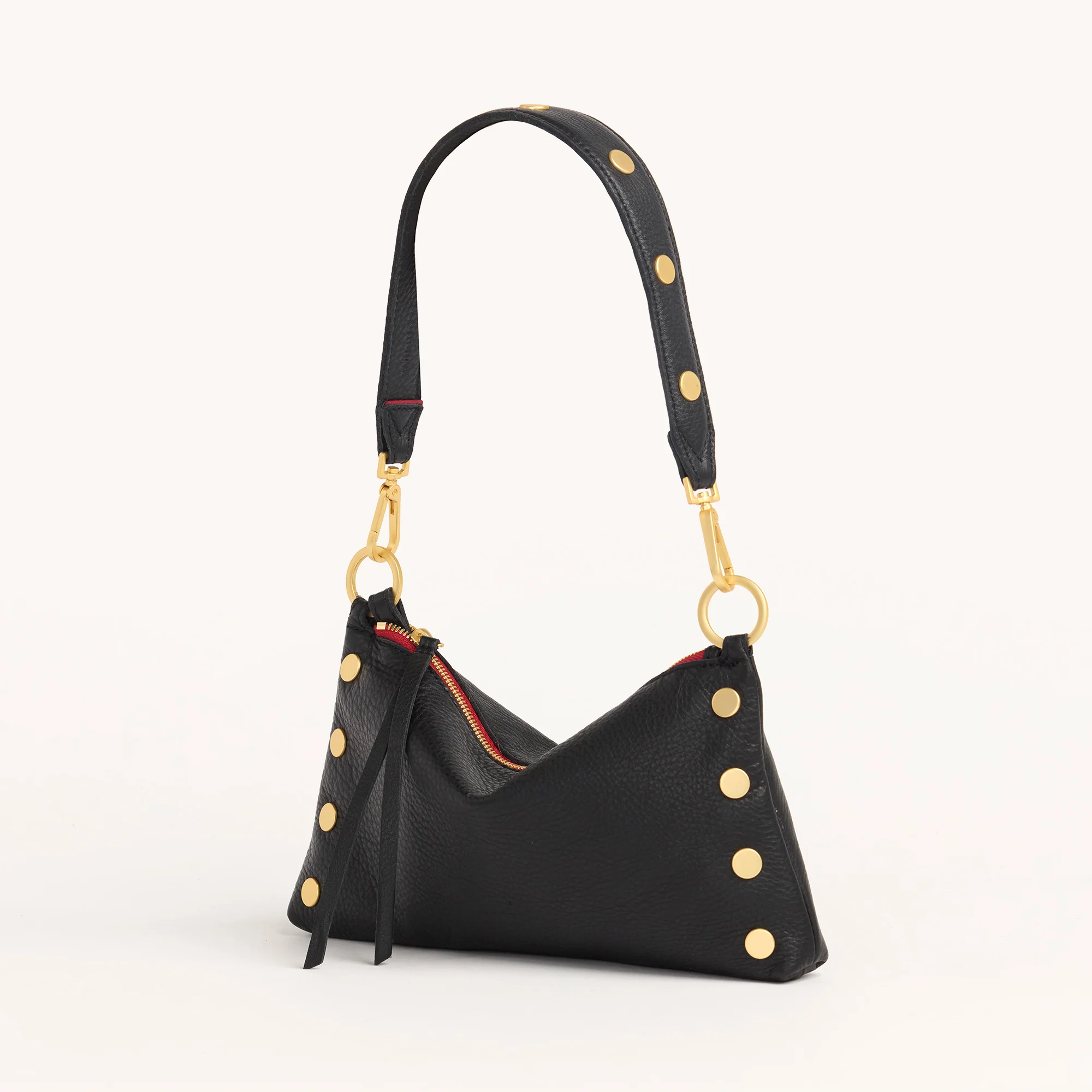 Riveted Shoulder Strap | Black Pebbled/Brushed Gold - Image 8