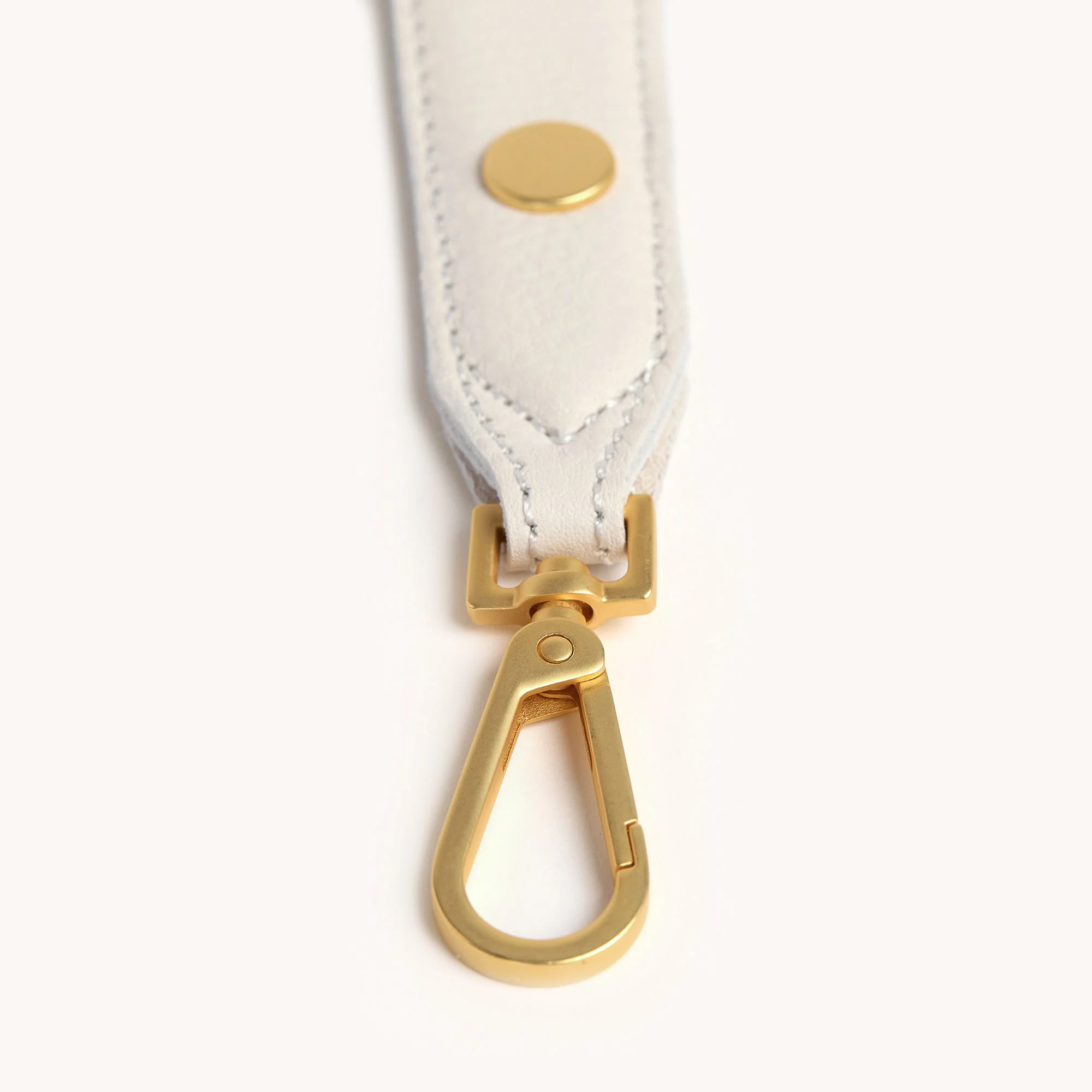 Riveted Shoulder Strap | Calla Lily White/Brushed Gold - Image 4