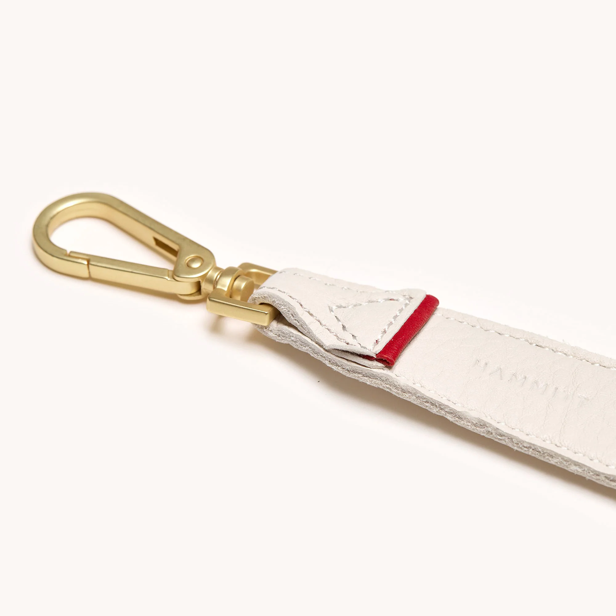 Riveted Shoulder Strap | Calla Lily White/Brushed Gold - Image 6