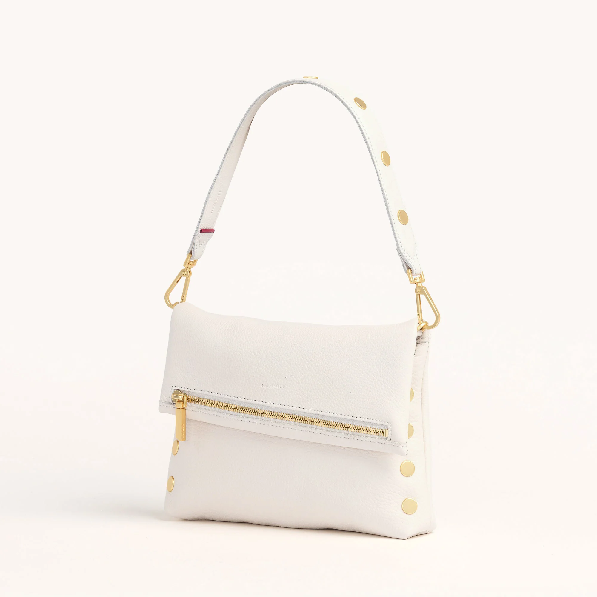 Riveted Shoulder Strap | Calla Lily White/Brushed Gold - Image 8