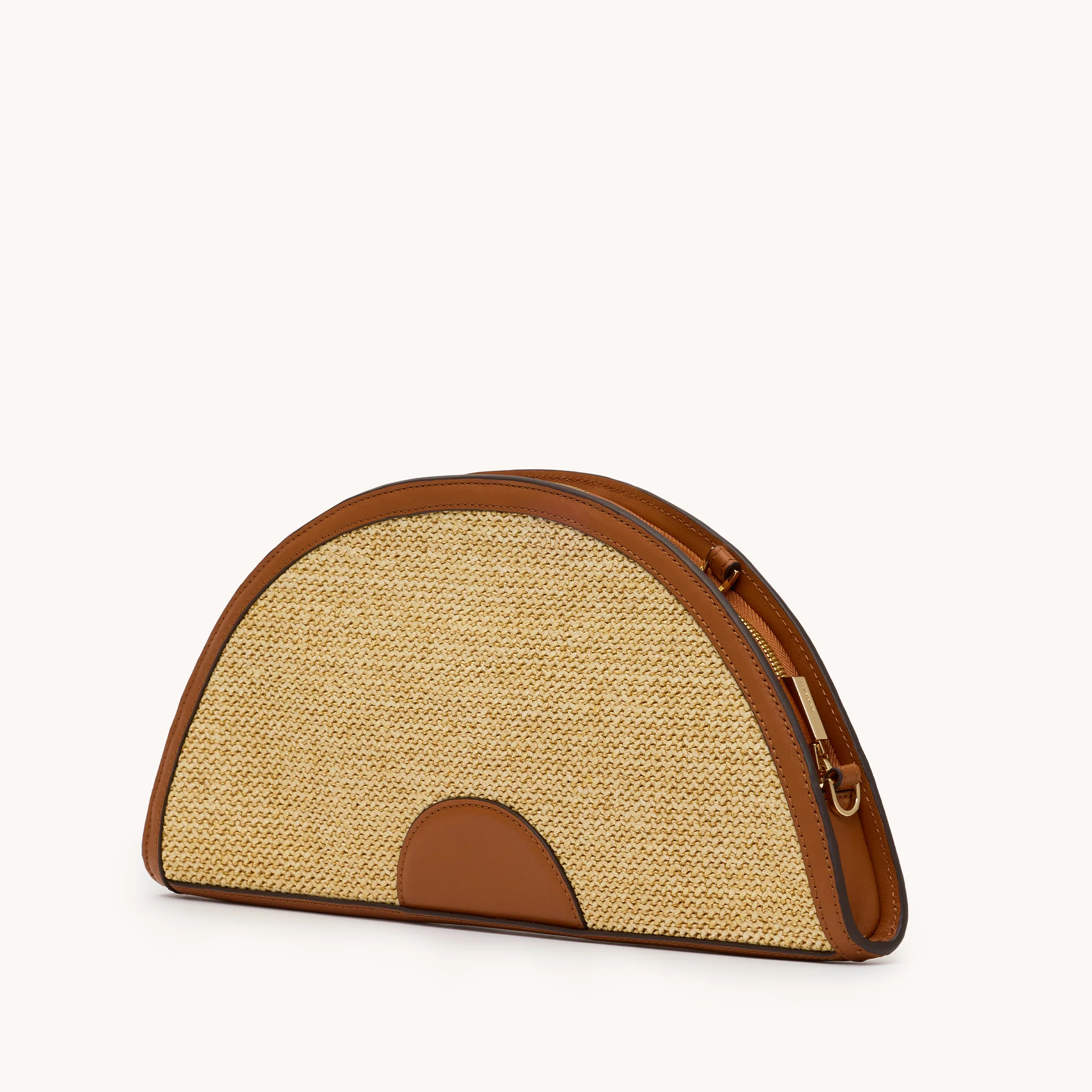Shelley Clutch | Cocoa Raffia/Gold - Image 9