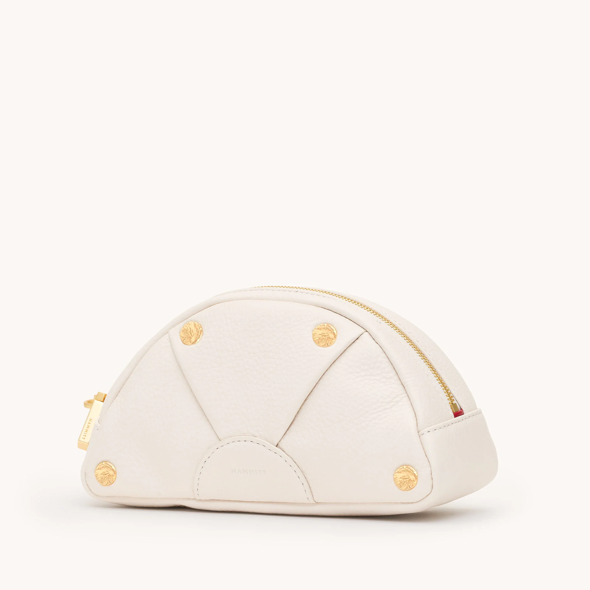 Shelley Pouch | Calla Lily White/Brushed Gold Hammered - Image 4