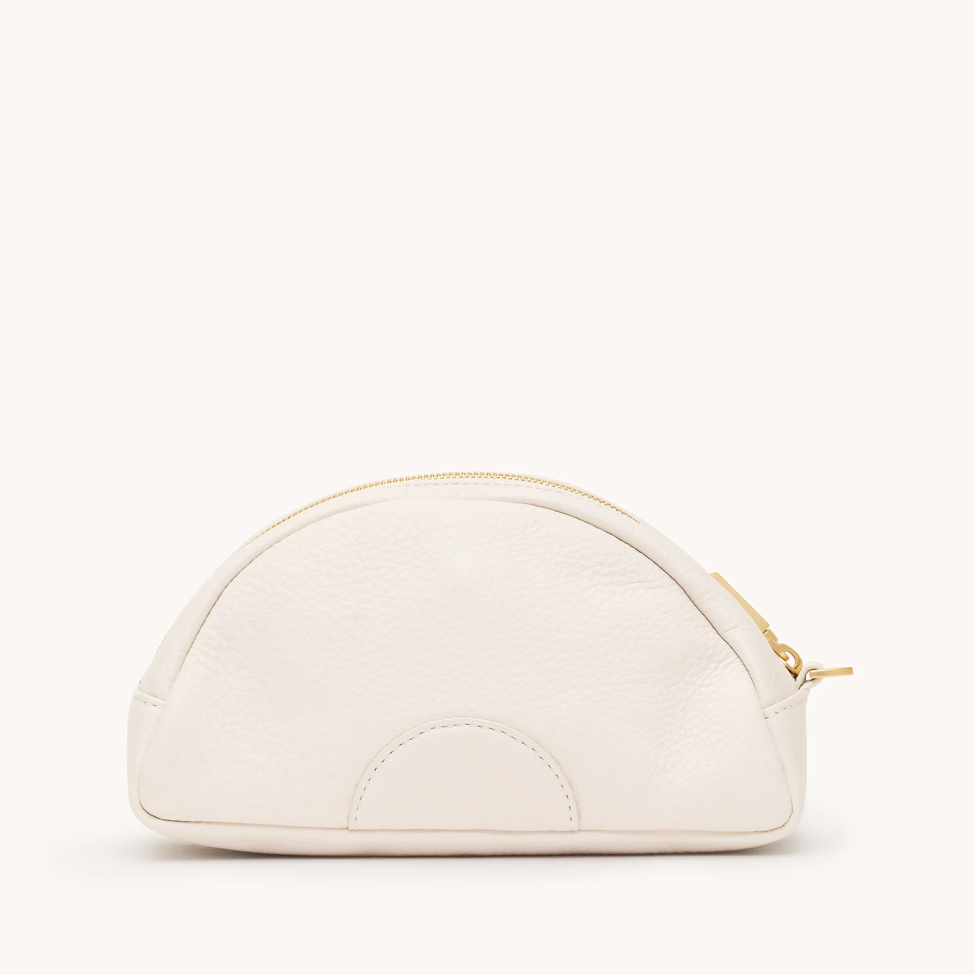 Shelley Pouch | Calla Lily White/Brushed Gold Hammered - Image 5