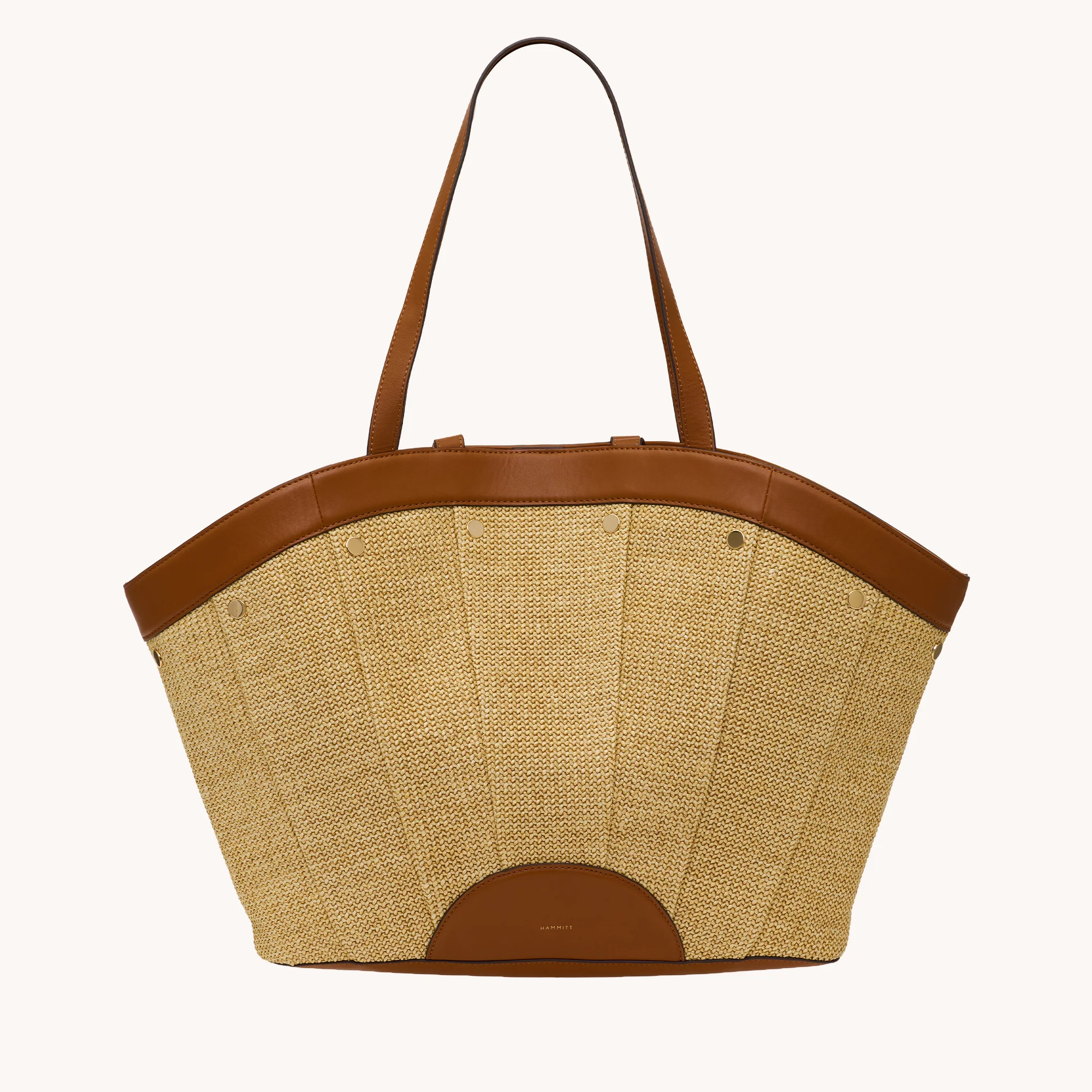 Shelley Tote | Cocoa Raffia/Gold - Image 9