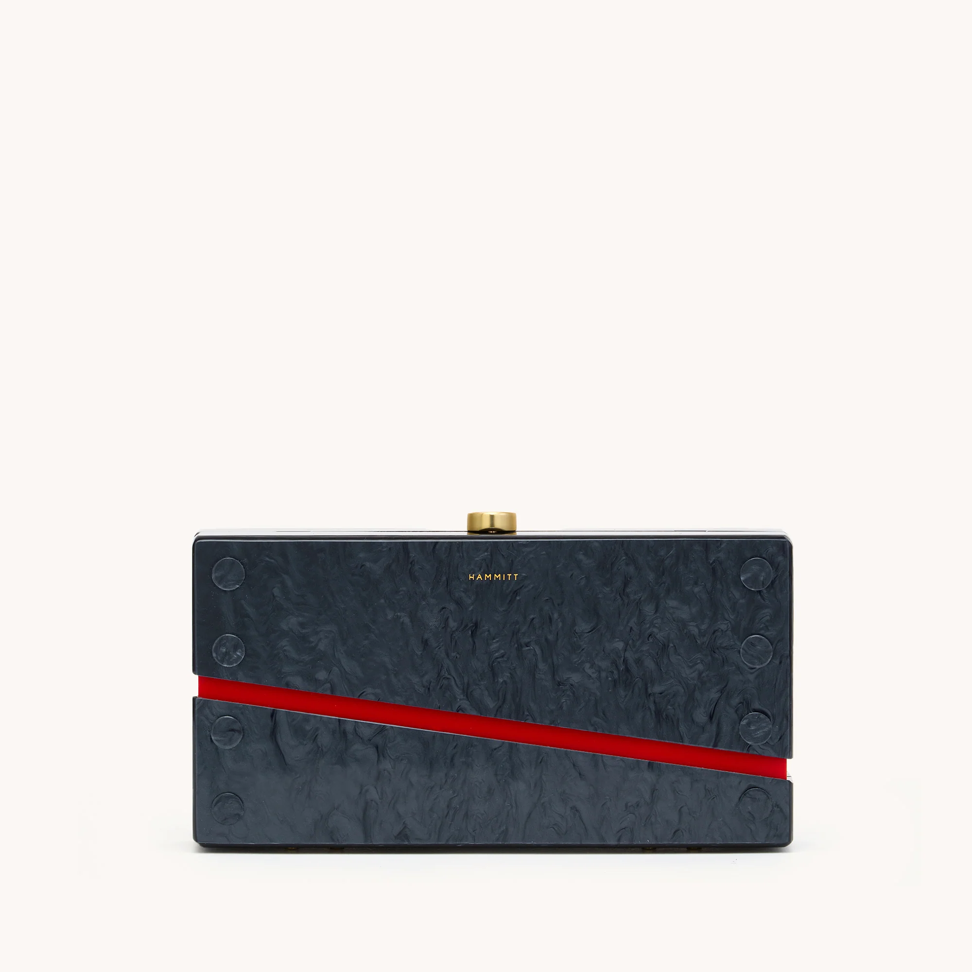 Soiree Clutch | Carrara Black/Brushed Gold | Med - Image 4