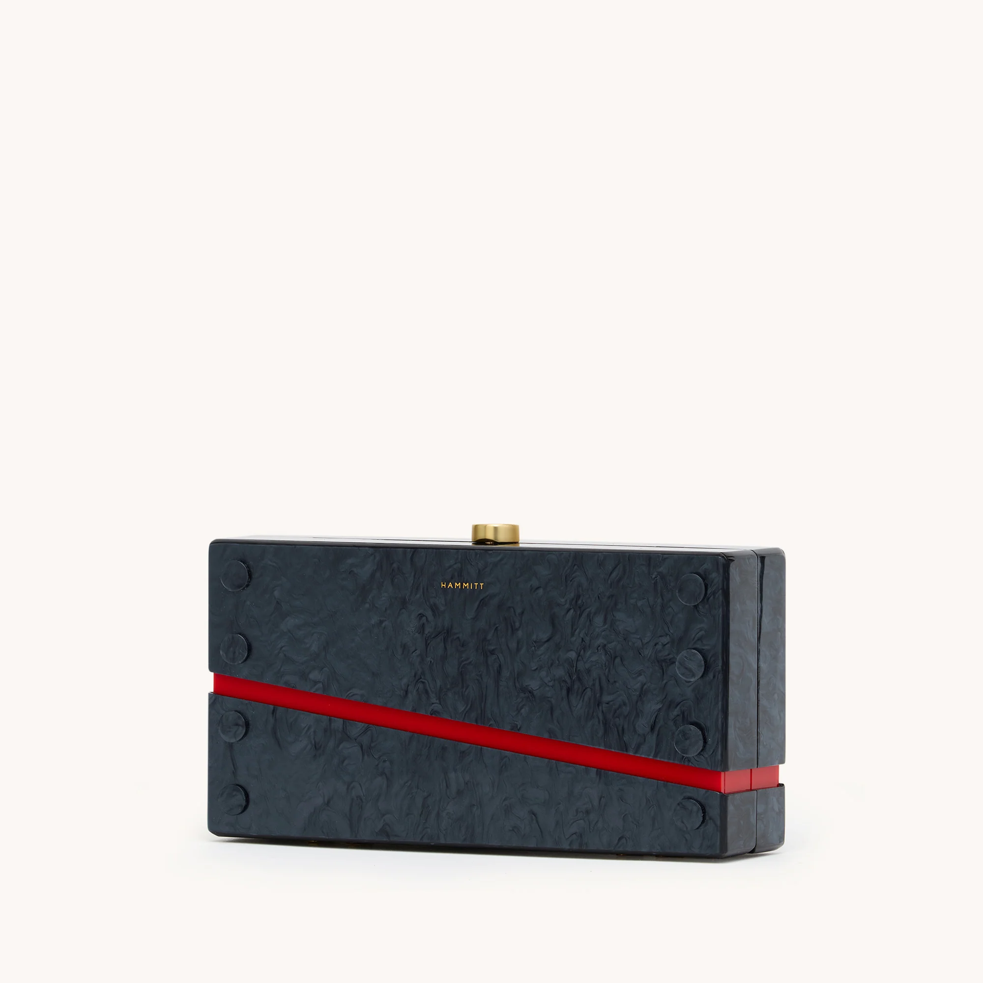 Soiree Clutch | Carrara Black/Brushed Gold | Med - Image 7