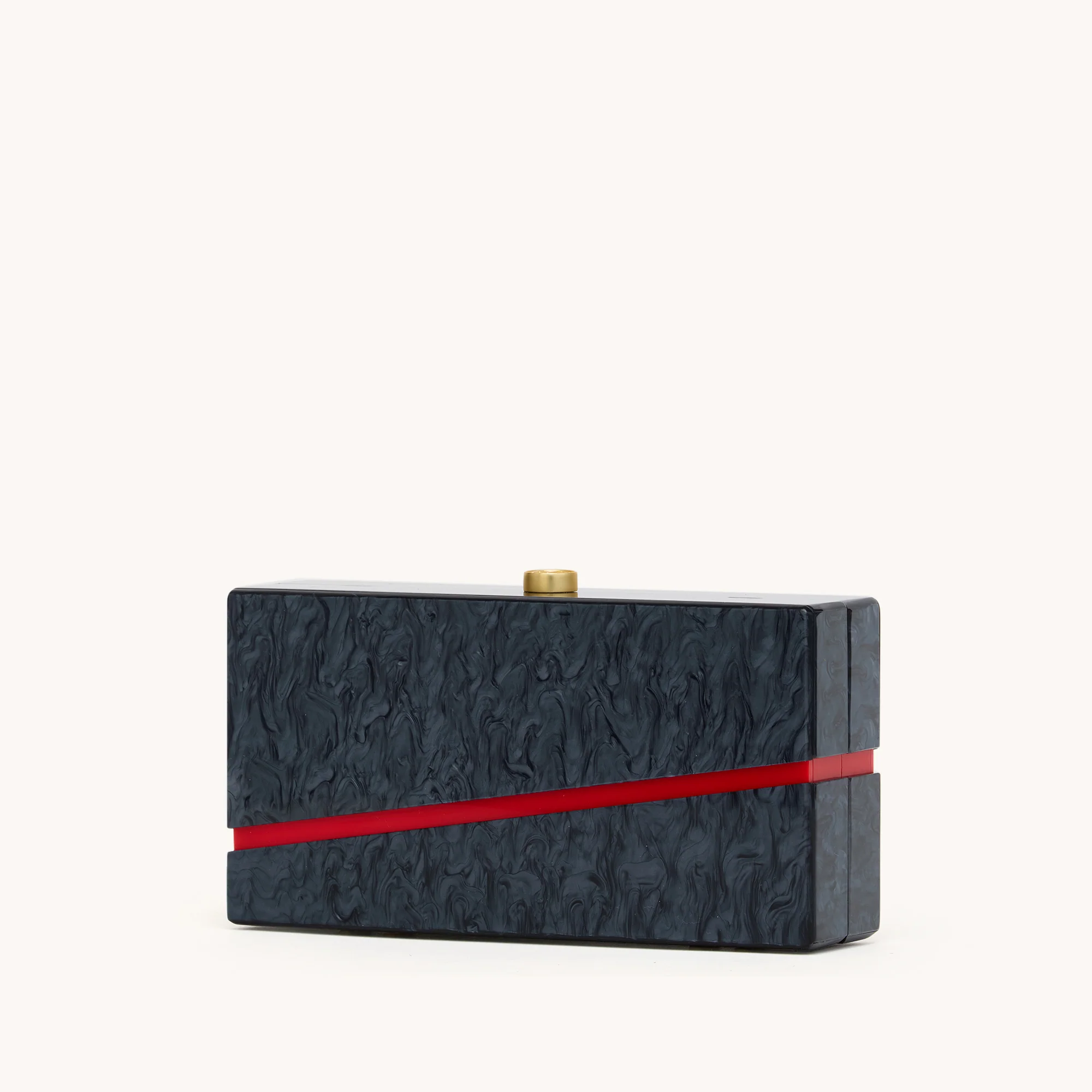 Soiree Clutch | Carrara Black/Brushed Gold | Med - Image 8