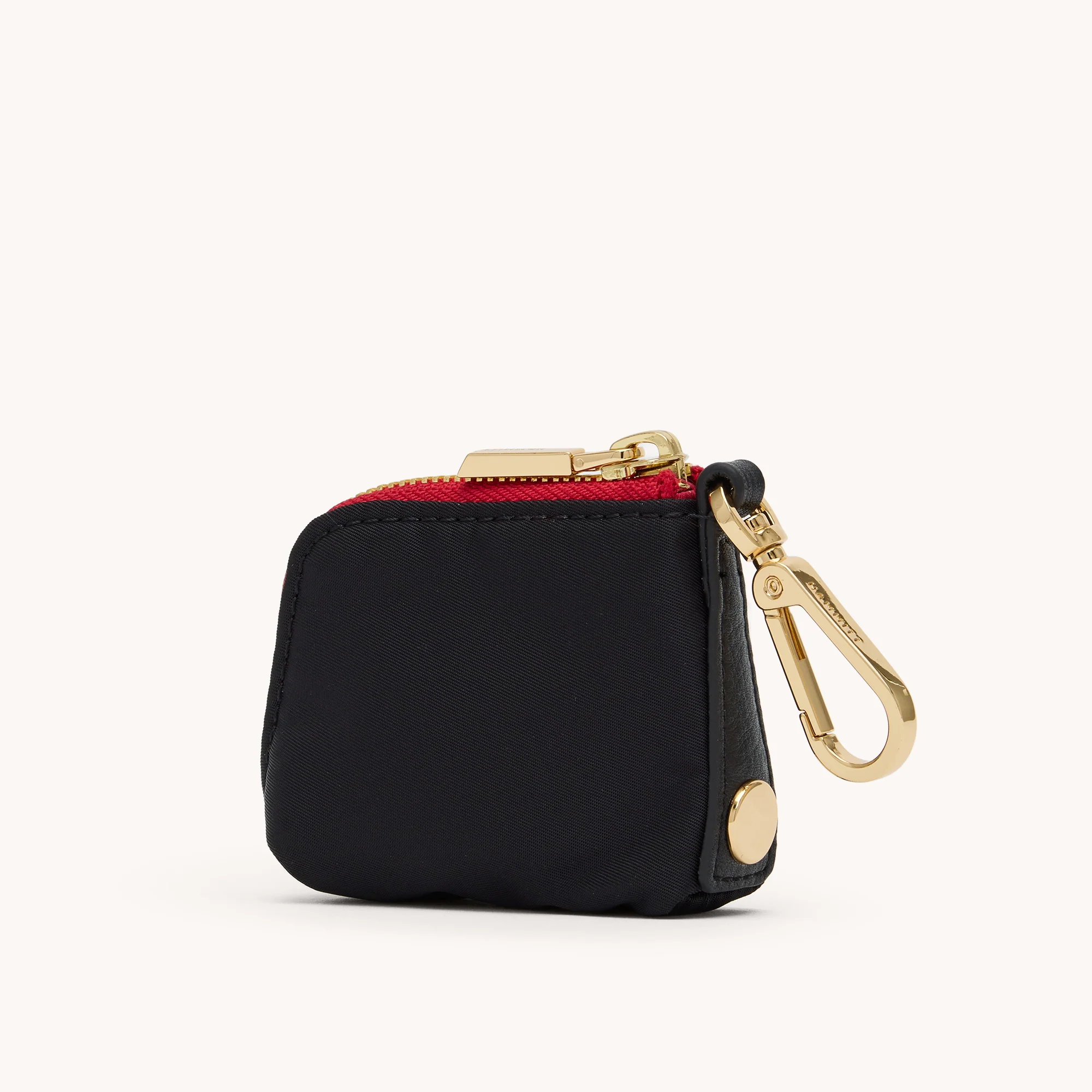 Syd Pouch | Black Nylon/Gold Red Zip - Image 4