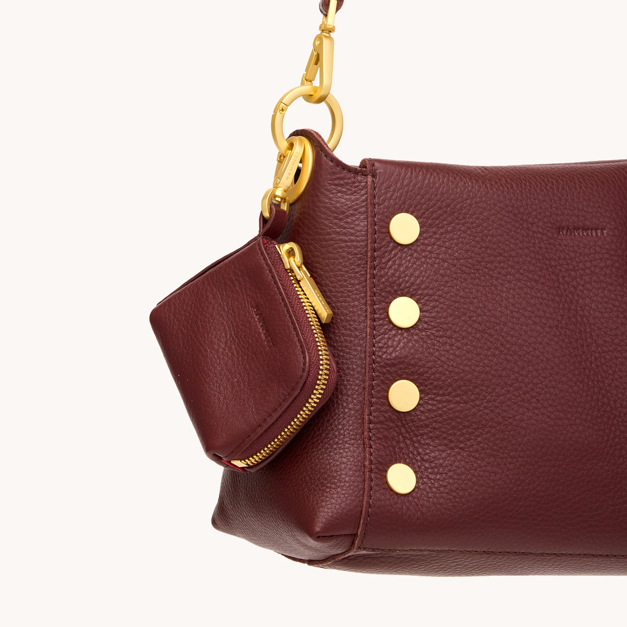 Syd Pouch | Cherrywood Pebble/Brushed Gold - Image 6