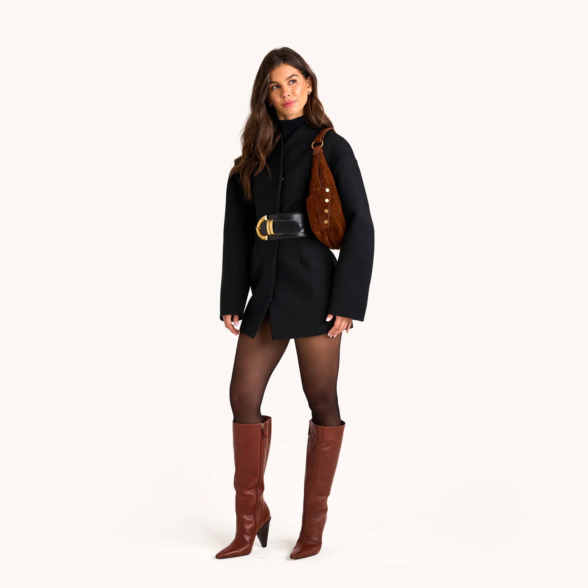 Tom Zip | Chocolate Diamond Suede/Antique Gold | Med - Image 3