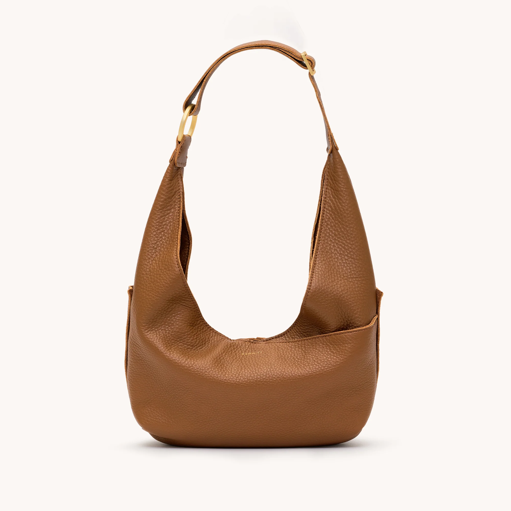 Tom Zip | Mahogany Pebble/Brushed Gold Red Zip | Med
