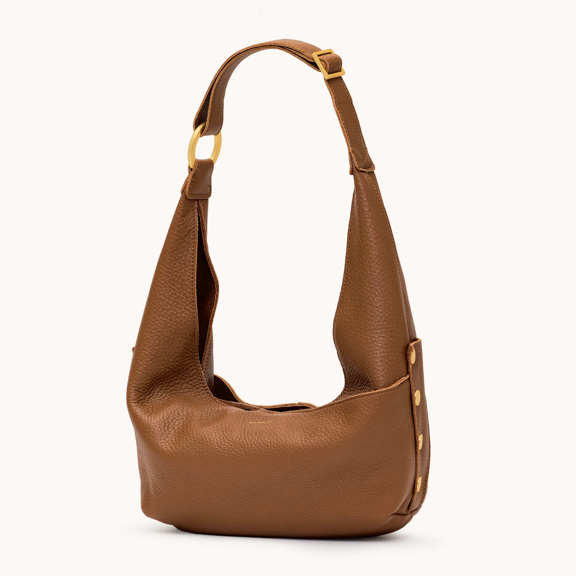 Tom Zip | Mahogany Pebble/Brushed Gold Red Zip | Med - Image 4