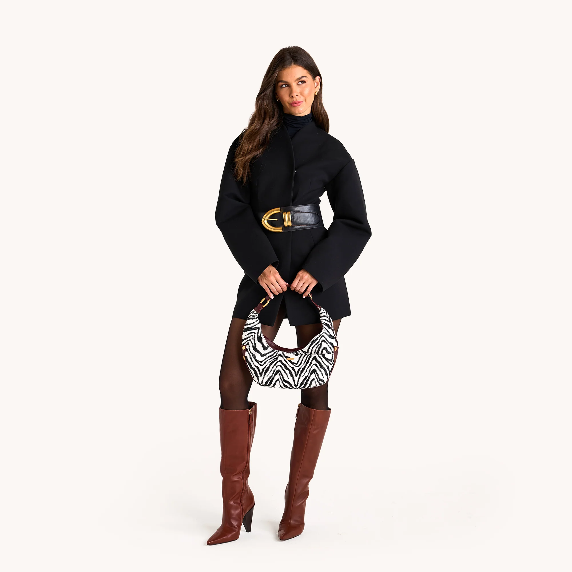 Tom Zip | Zebra/Brushed Gold | Med - Image 4
